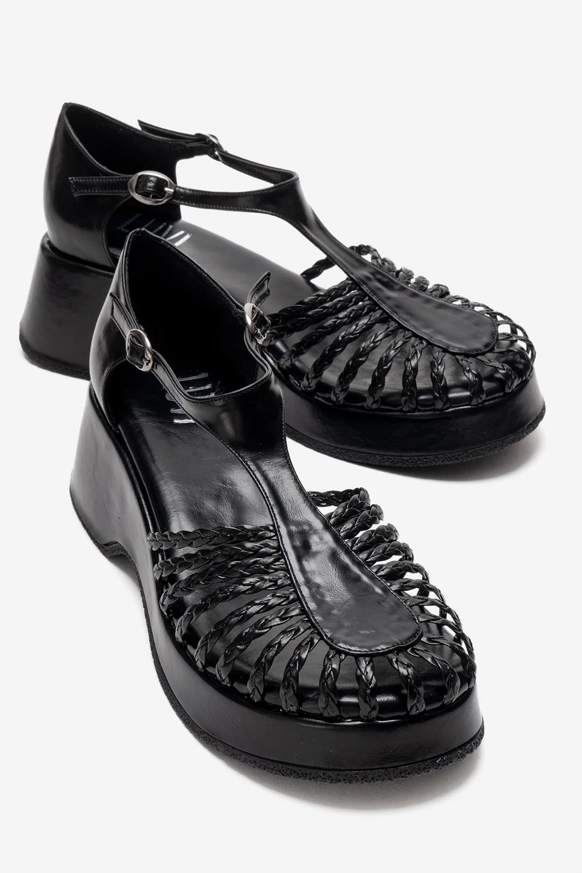 BARRY - Black Wedge Sandal (Women) – image 1