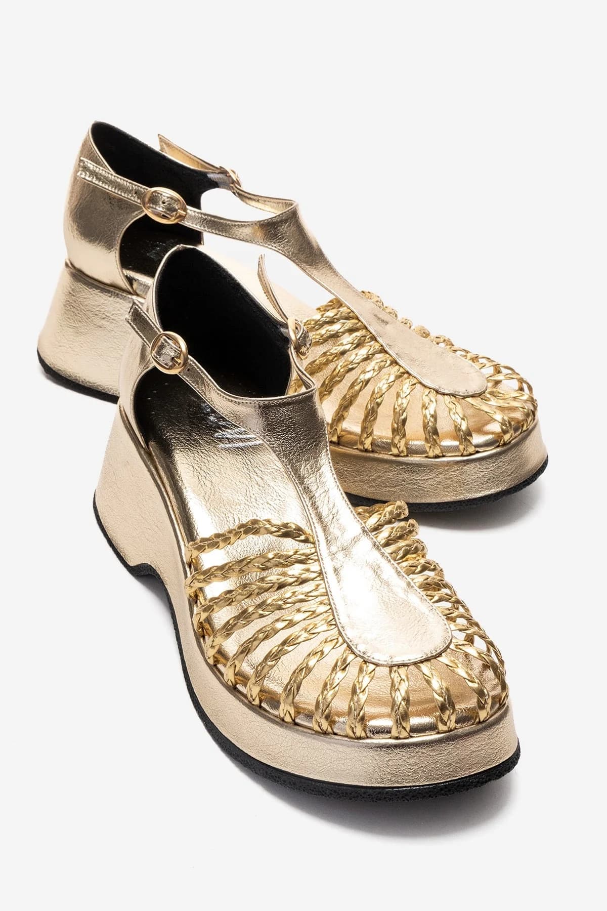 Barry Gold Wedge Sandal – image 1