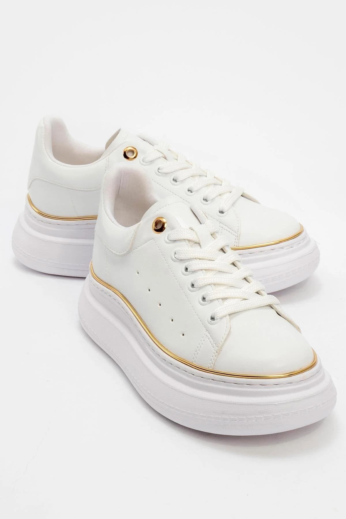 Botea - White Gold Detail Sneaker (Women)