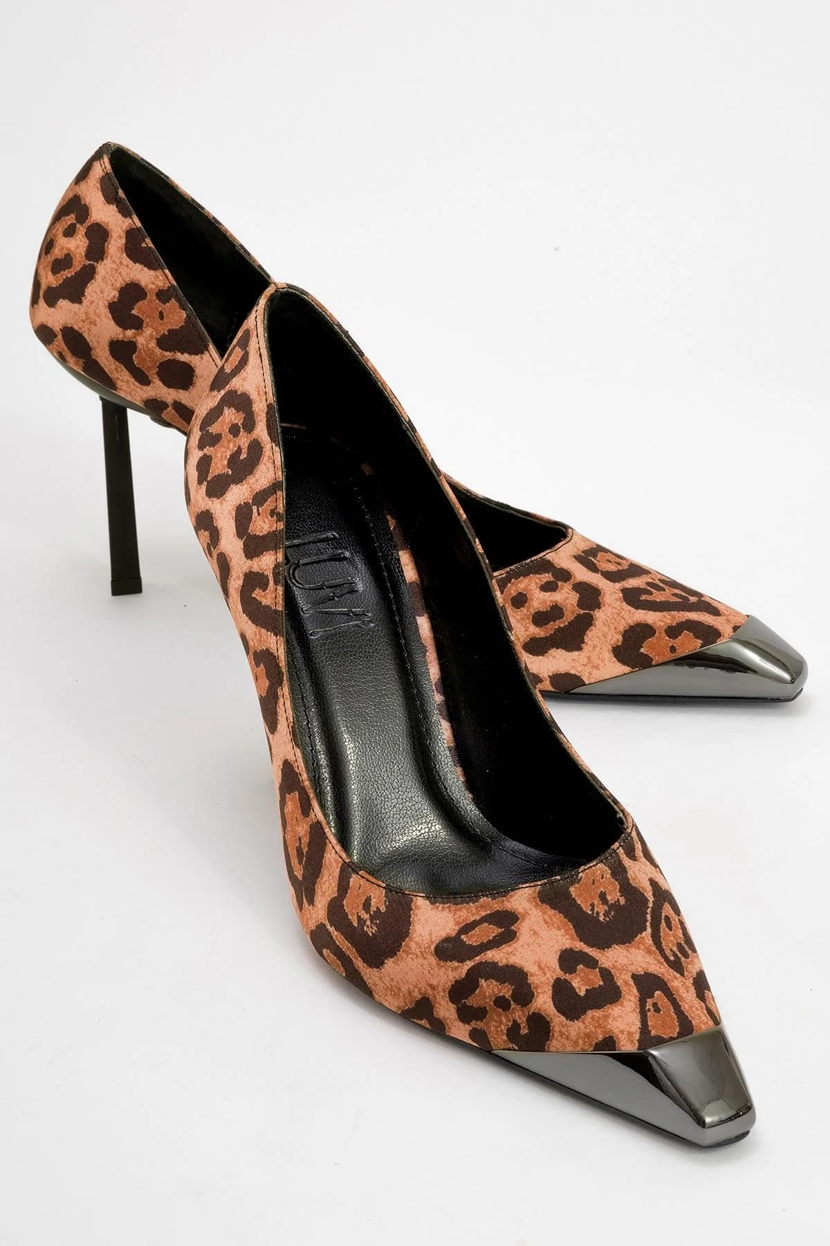 Brelo - Black Yellow Patterned High-Heel Shoe (Women)