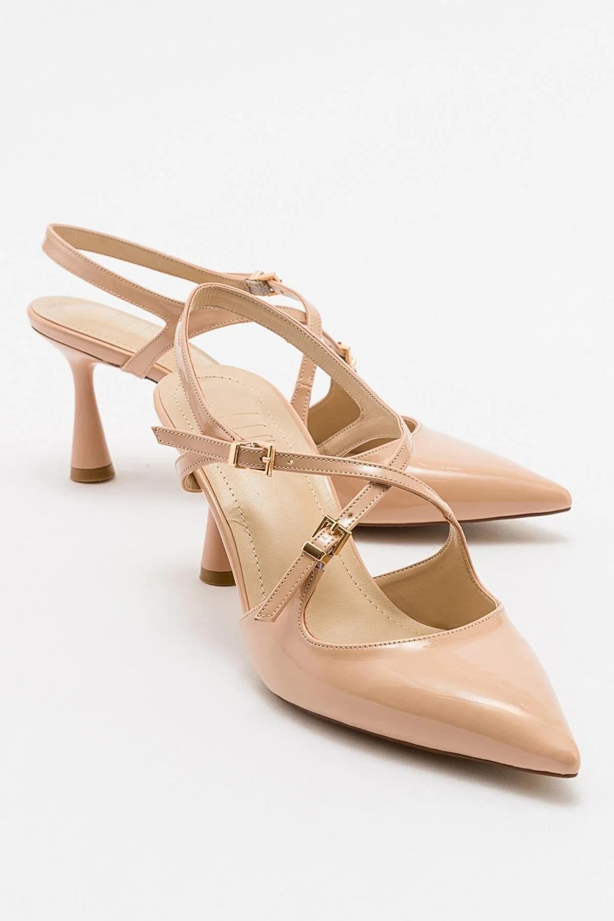 Coje - Beige Patent Pointed Toe Stiletto Pump (Women)