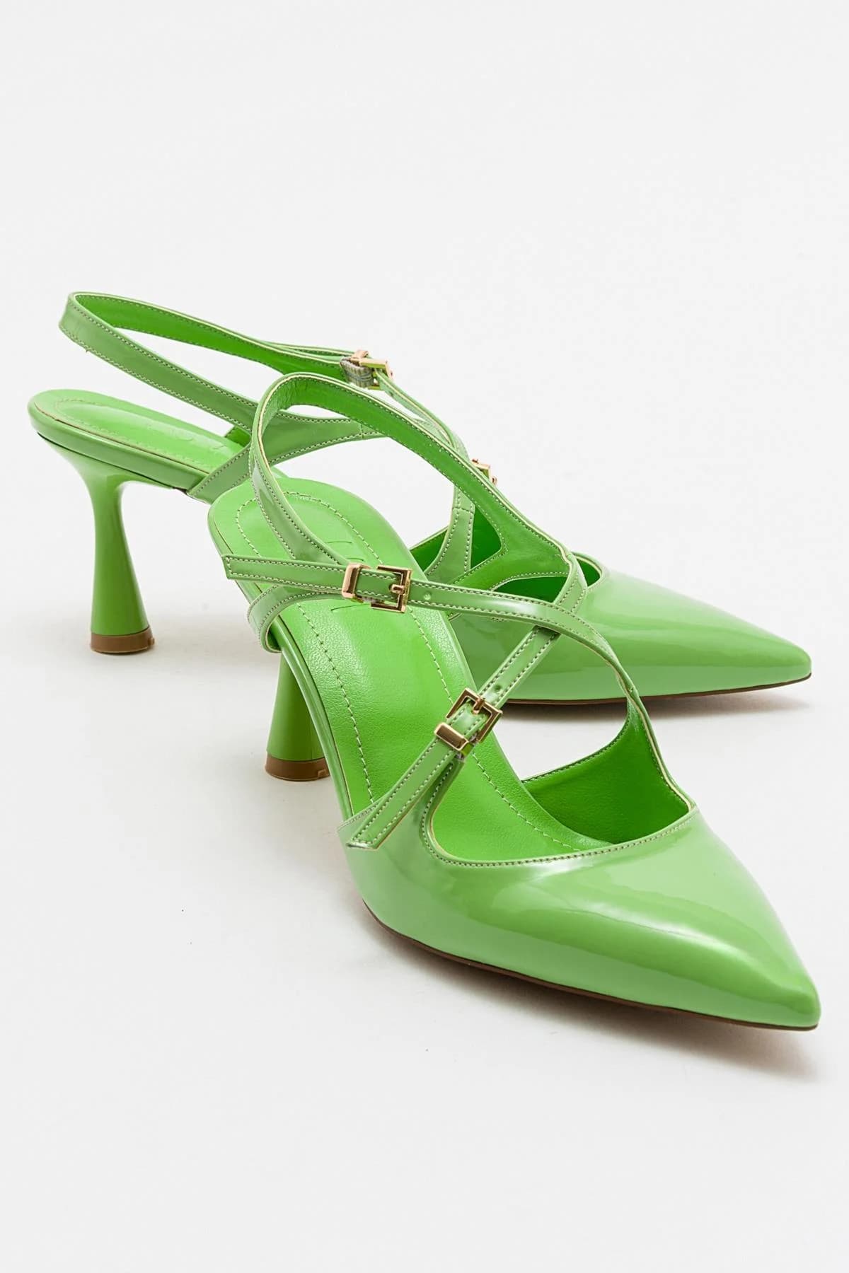 Coje - Pistachio Patent Pointed Toe Stiletto Pump (Women)