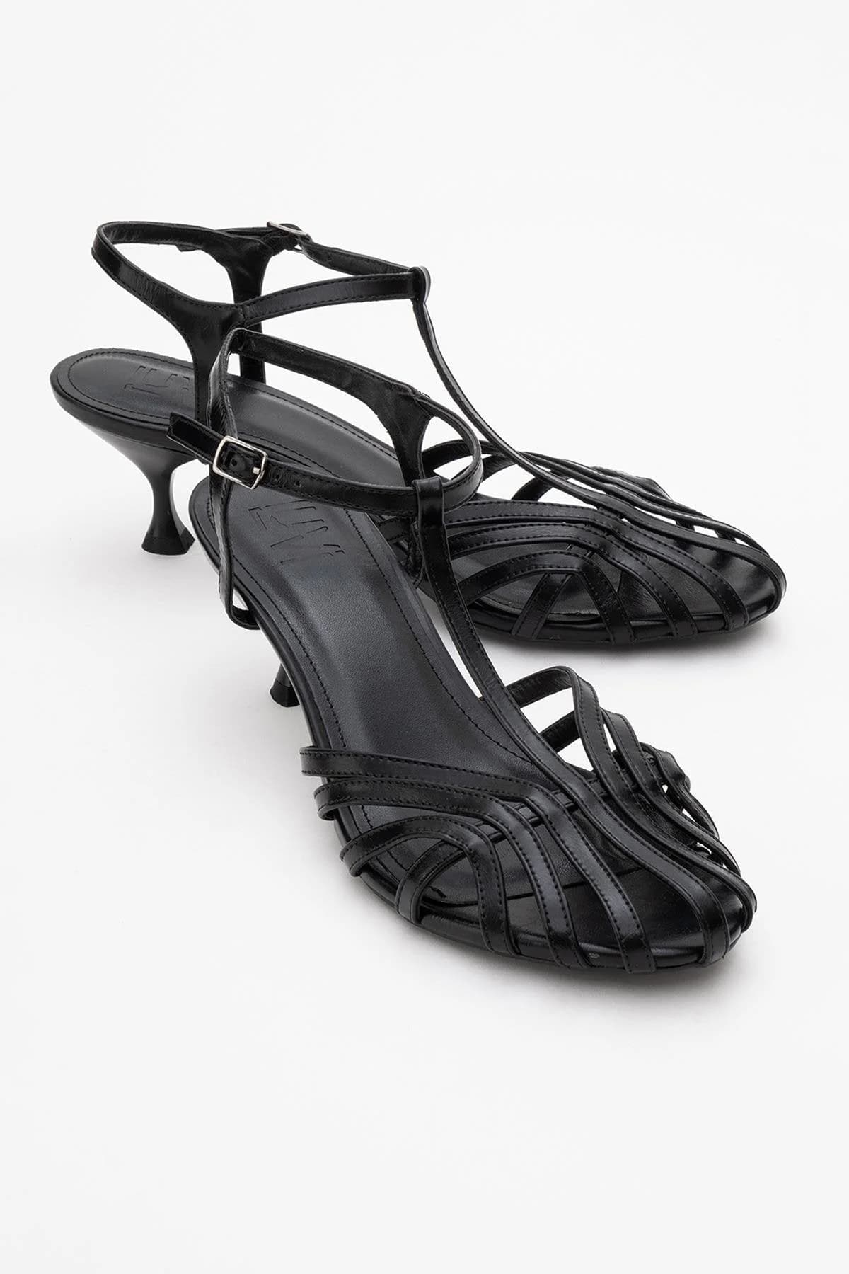 Felip - Black Strappy Low Heel Sandal (Women)