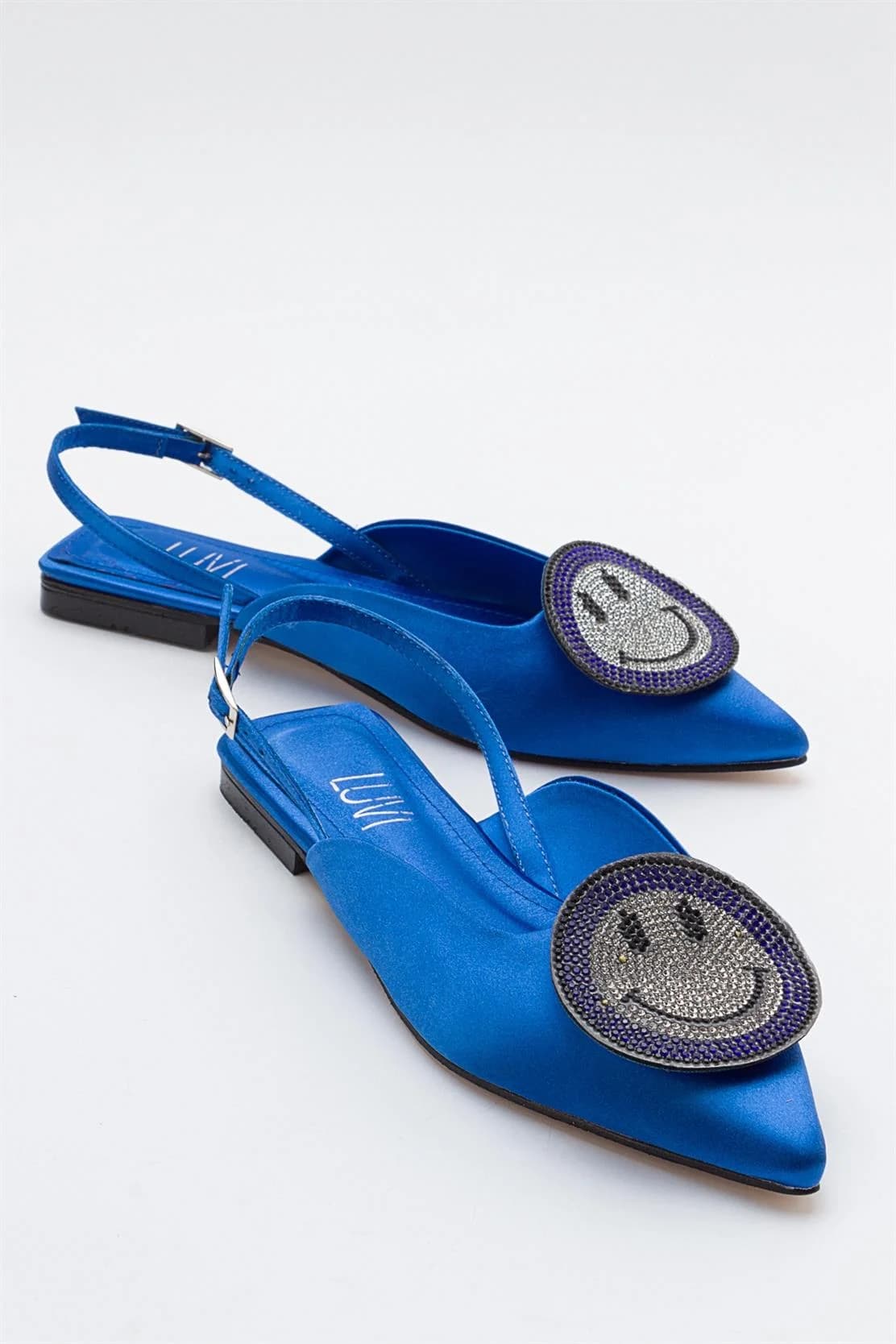 Gevel - Powder Blue Satin Ballet Flat (Women)
