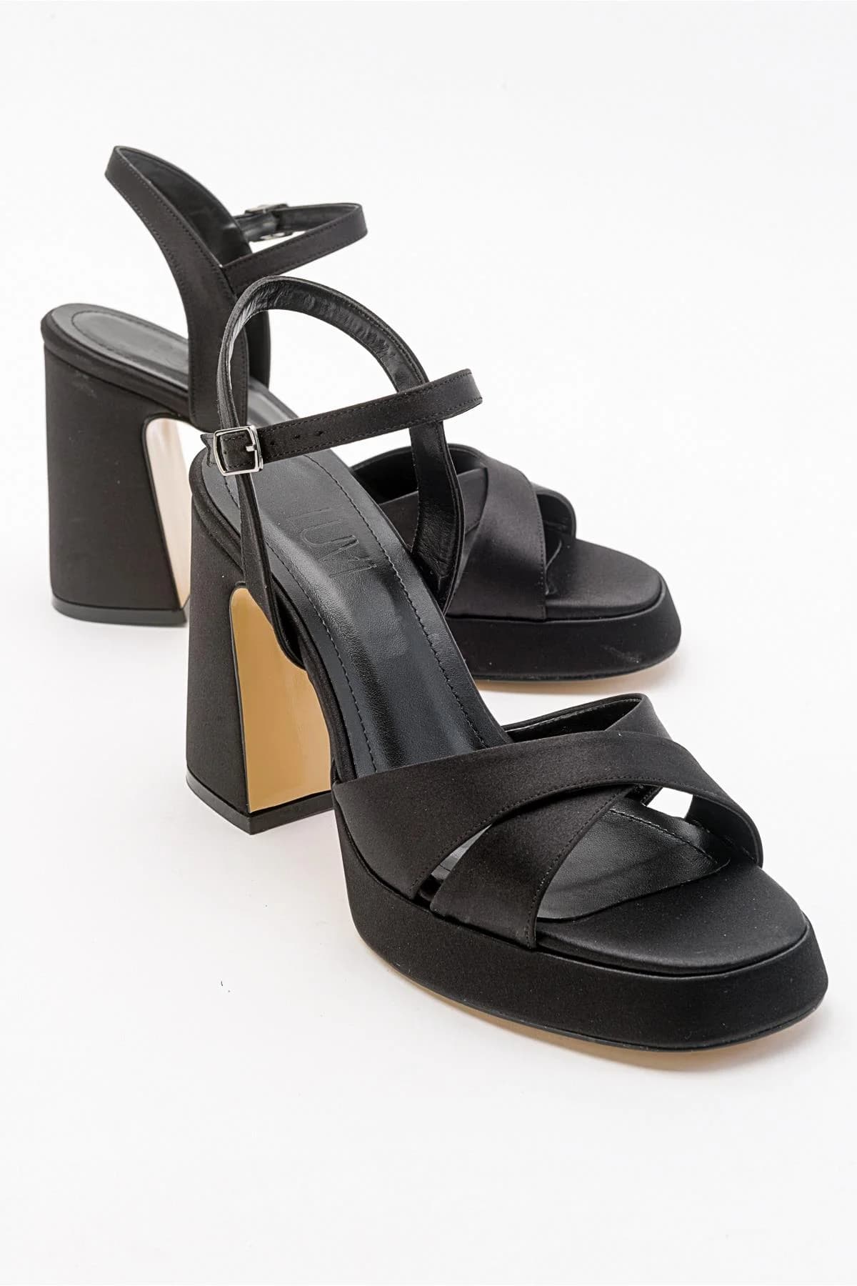 Henry - Black Platform Heel Shoe (Women)