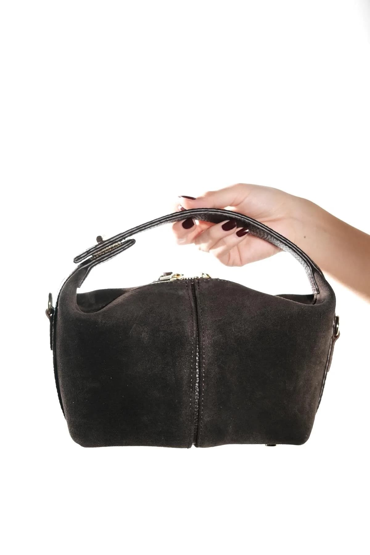 Island - Brown Genuine Suede Shoulder Bag (Women) – image 1