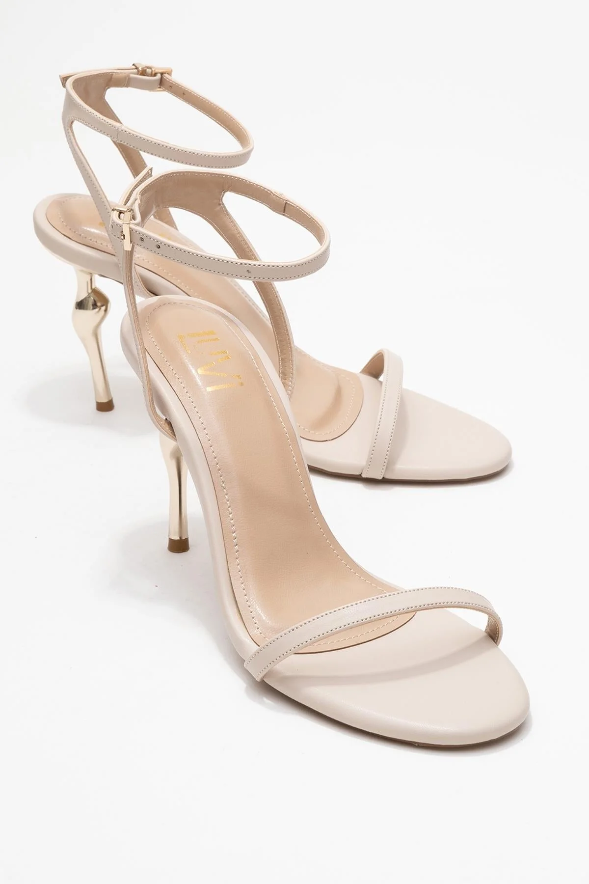 Jasmin - Beige Single-Band Stiletto Heel Shoe (Women)