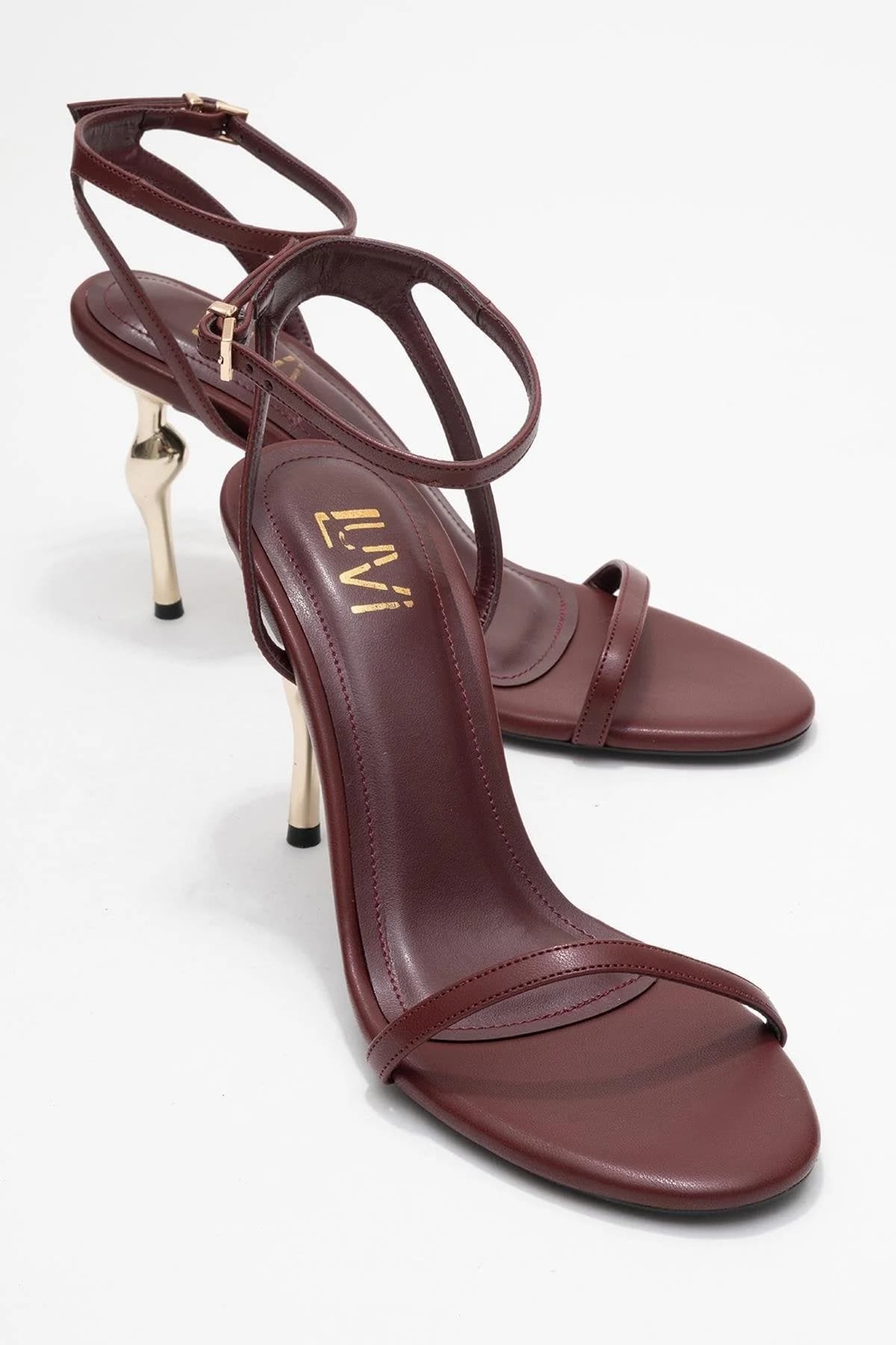 Jasmin - Burgundy Single Strap Heeled Shoe (Women)