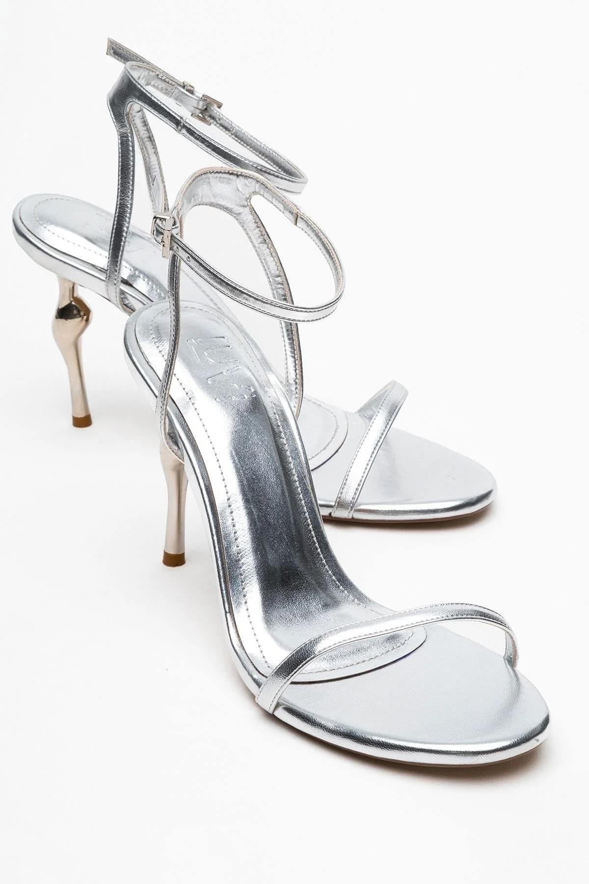 Jasmin - Silver Single-Strap Heeled Shoe (Women)