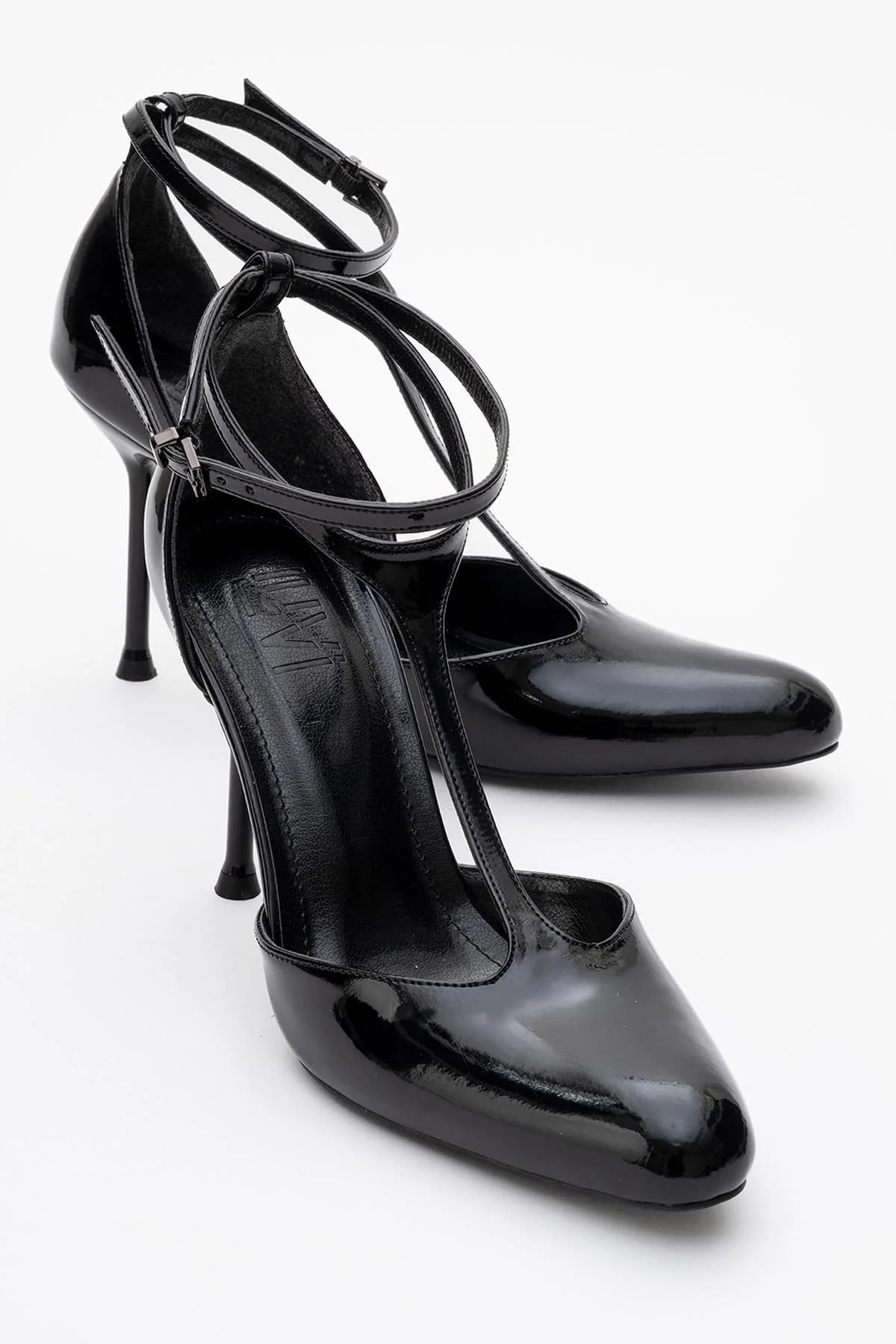 Jon - Black Patent Stiletto Heel Shoe (Women)