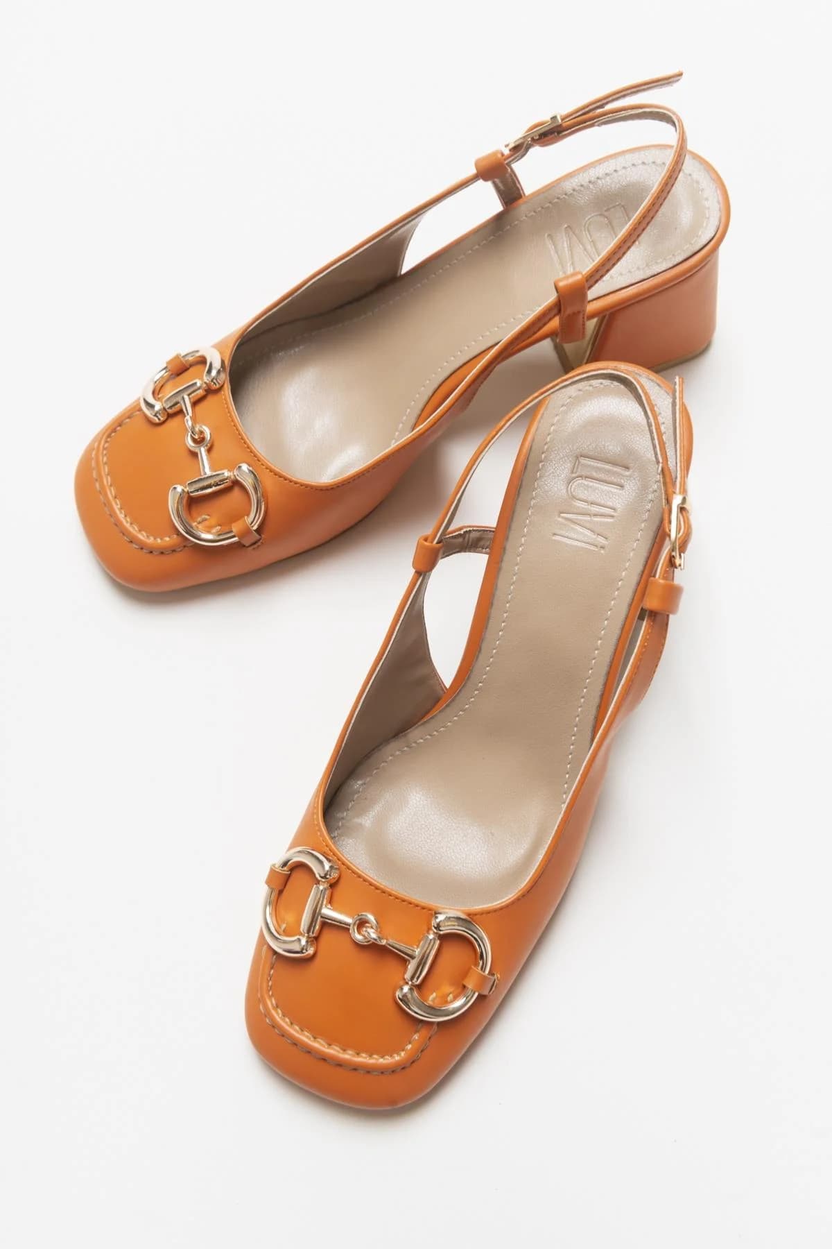 Orange Heeled Shoe – image 1