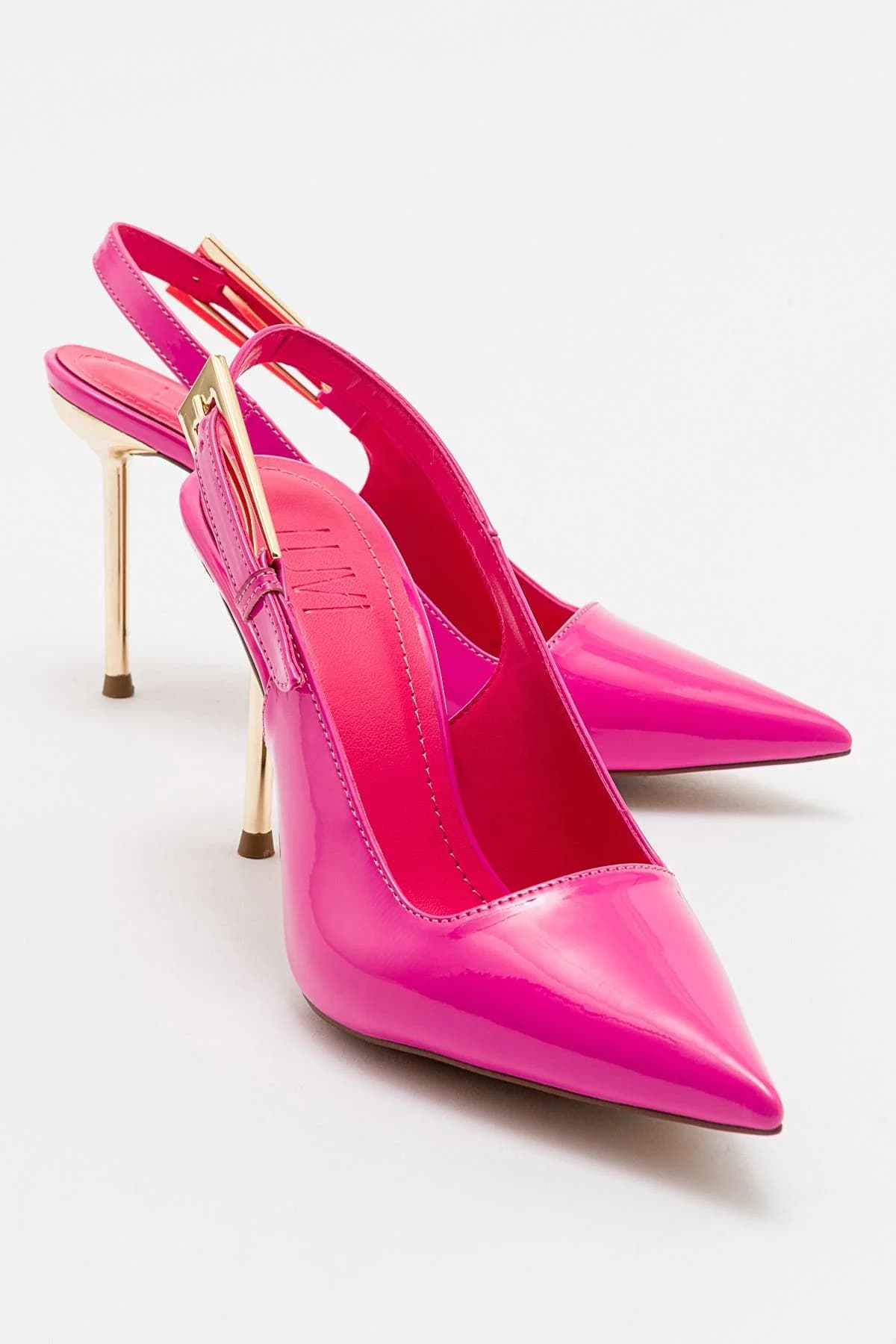 Labin - Fuchsia Patent Buckled High Heel Shoe (Women)