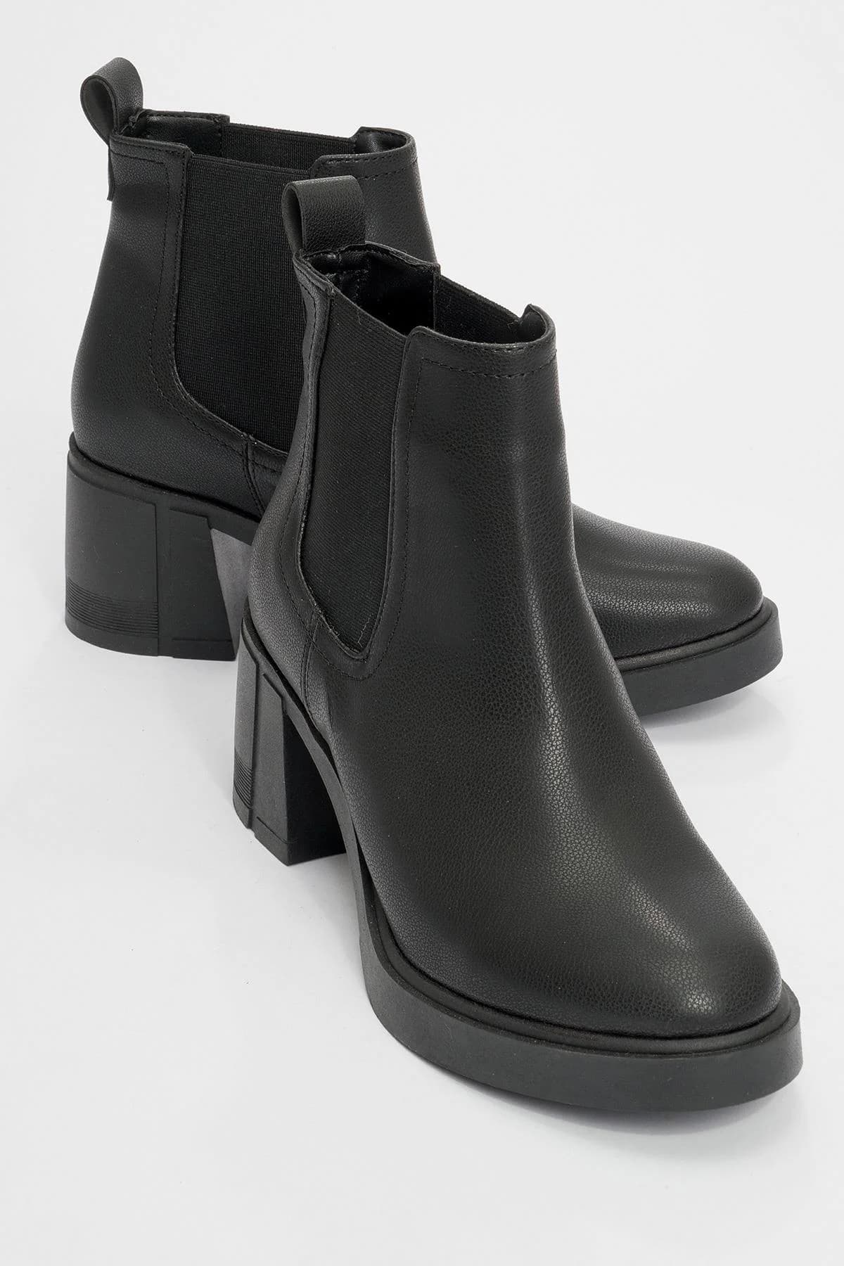 Loves - Black Block Heel Ankle Boot (Women)