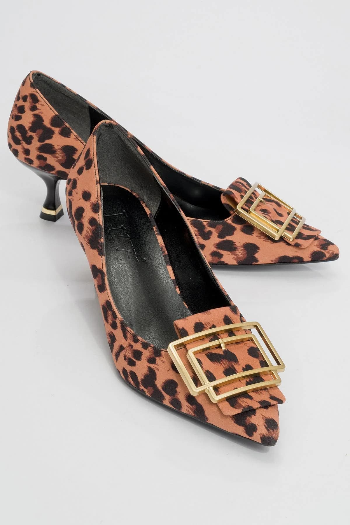 Meteona - Black And Yellow Patterned Heeled Shoe (Women)