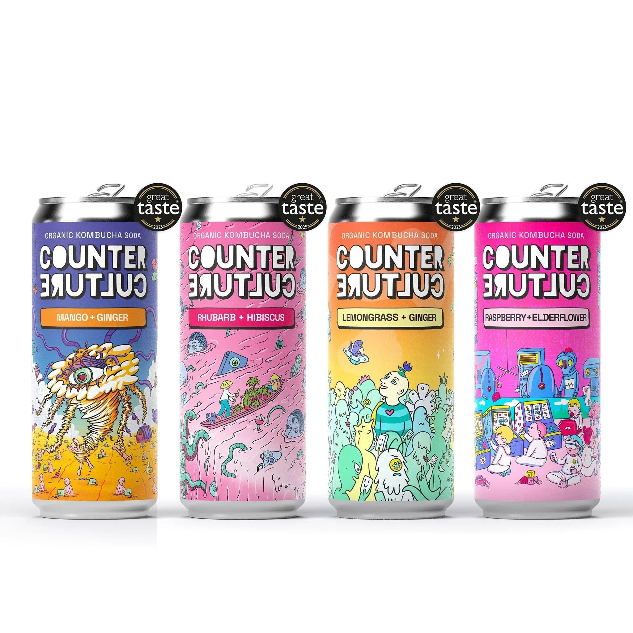 12 x Organic Kombucha Soda Bestsellers Mixed Pack 330ml