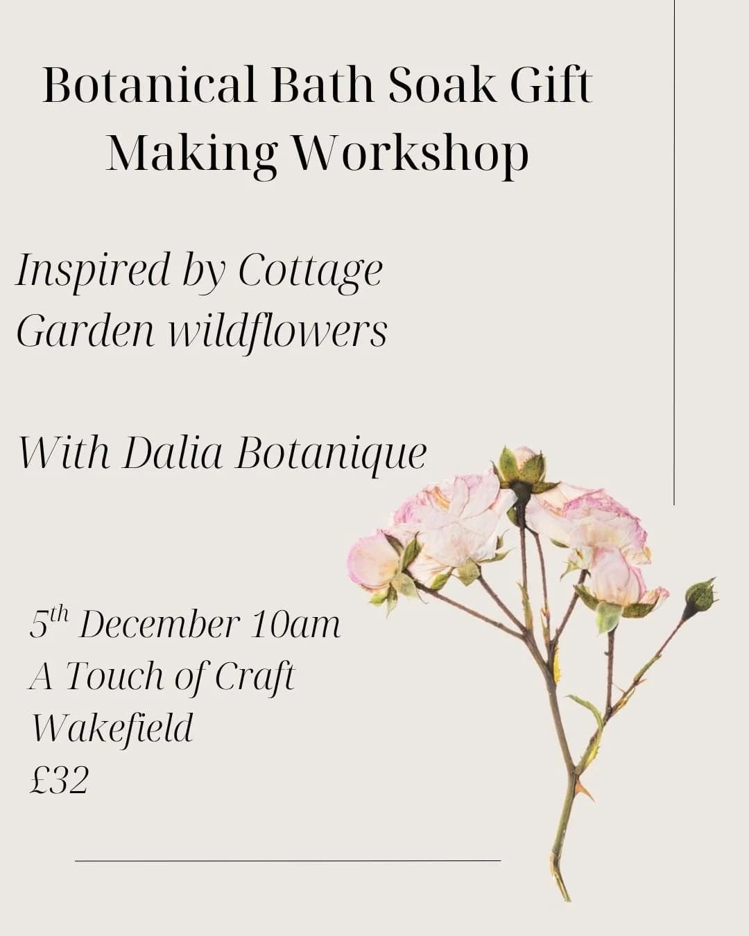 Botanical Bath Soak Gift Making Workshop Wakefield – image 1