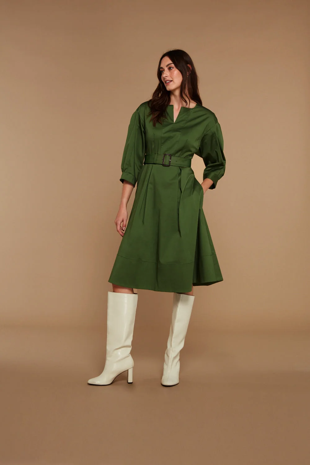 Lana Dress Forest Green