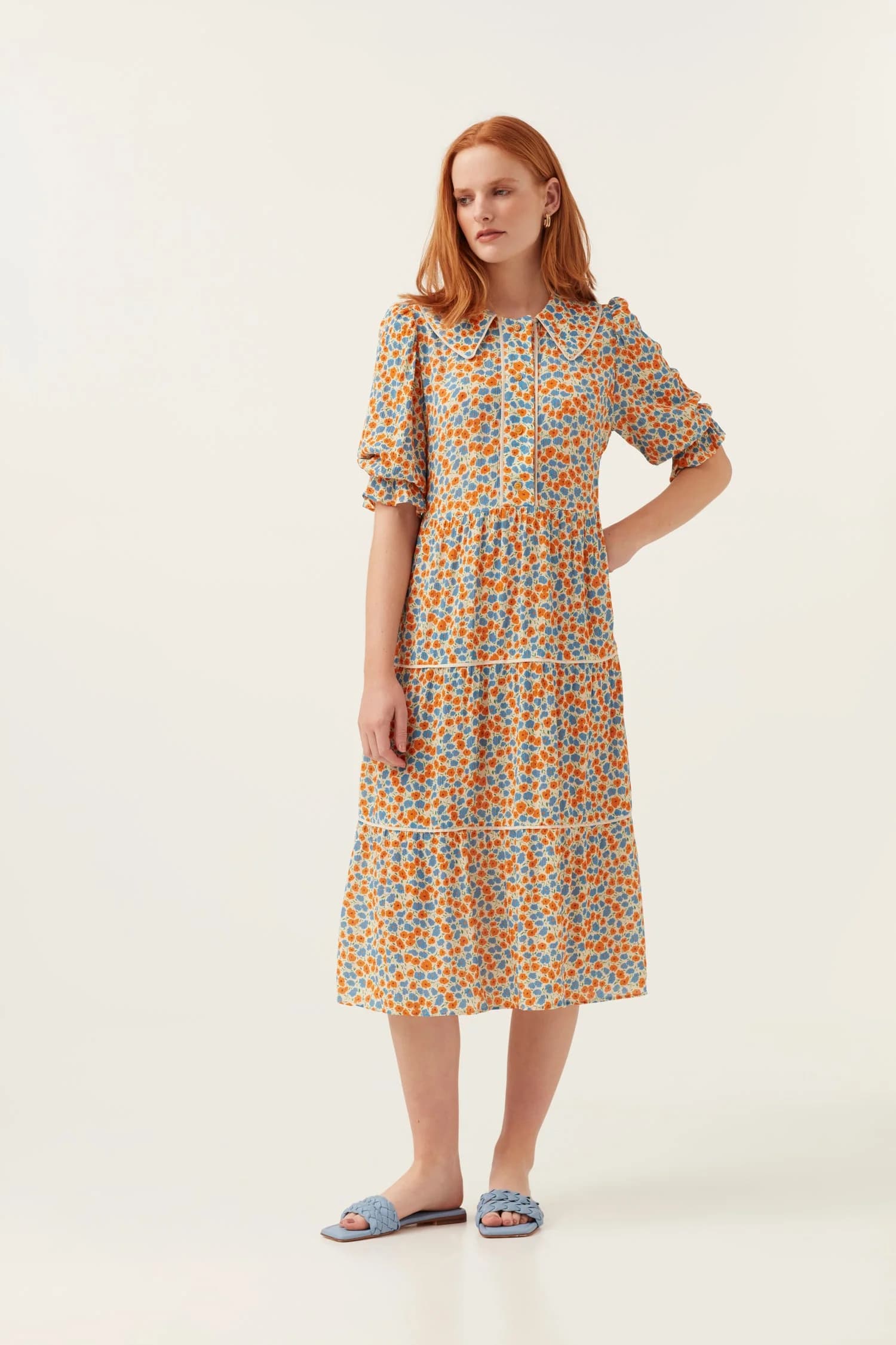 Mini Bloom Floral Midi Dress