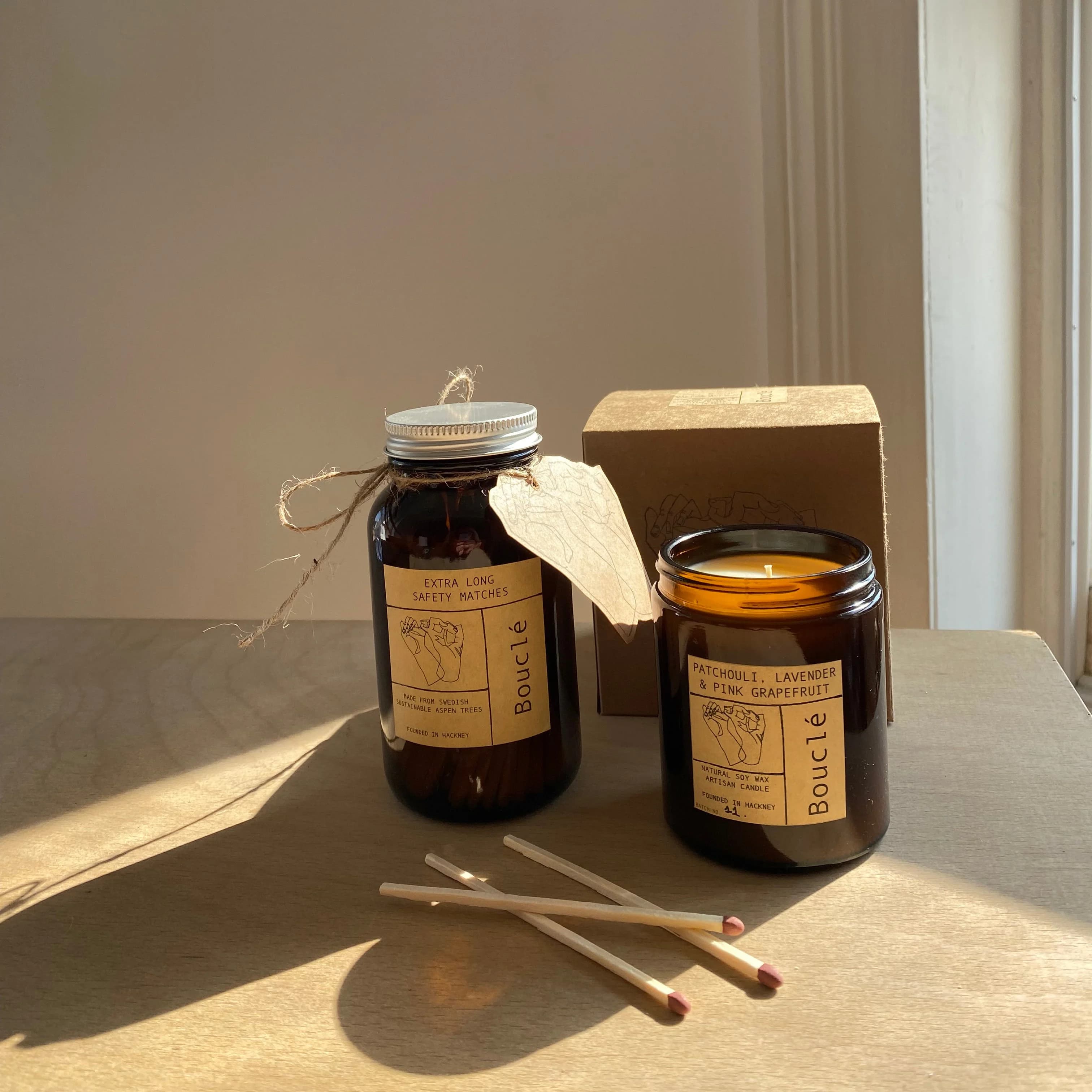 Match Jar & Essential Oil Candle Gift Bundle