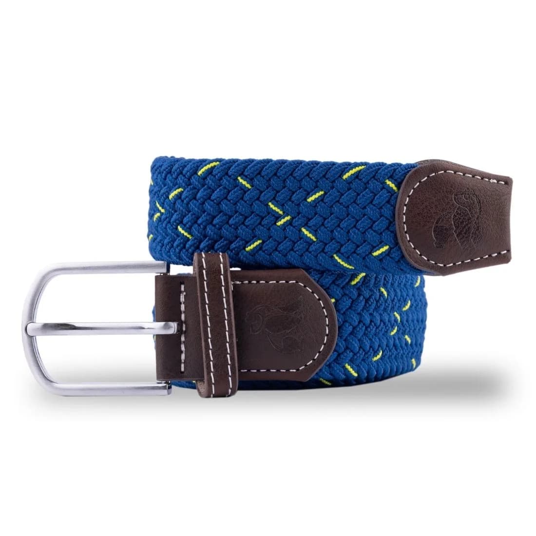 Woven Belt - Navy & Green Dot
