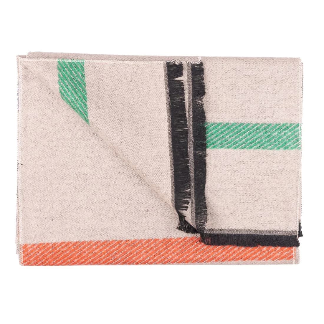 Cream Stripe Bamboo Scarf – image 1