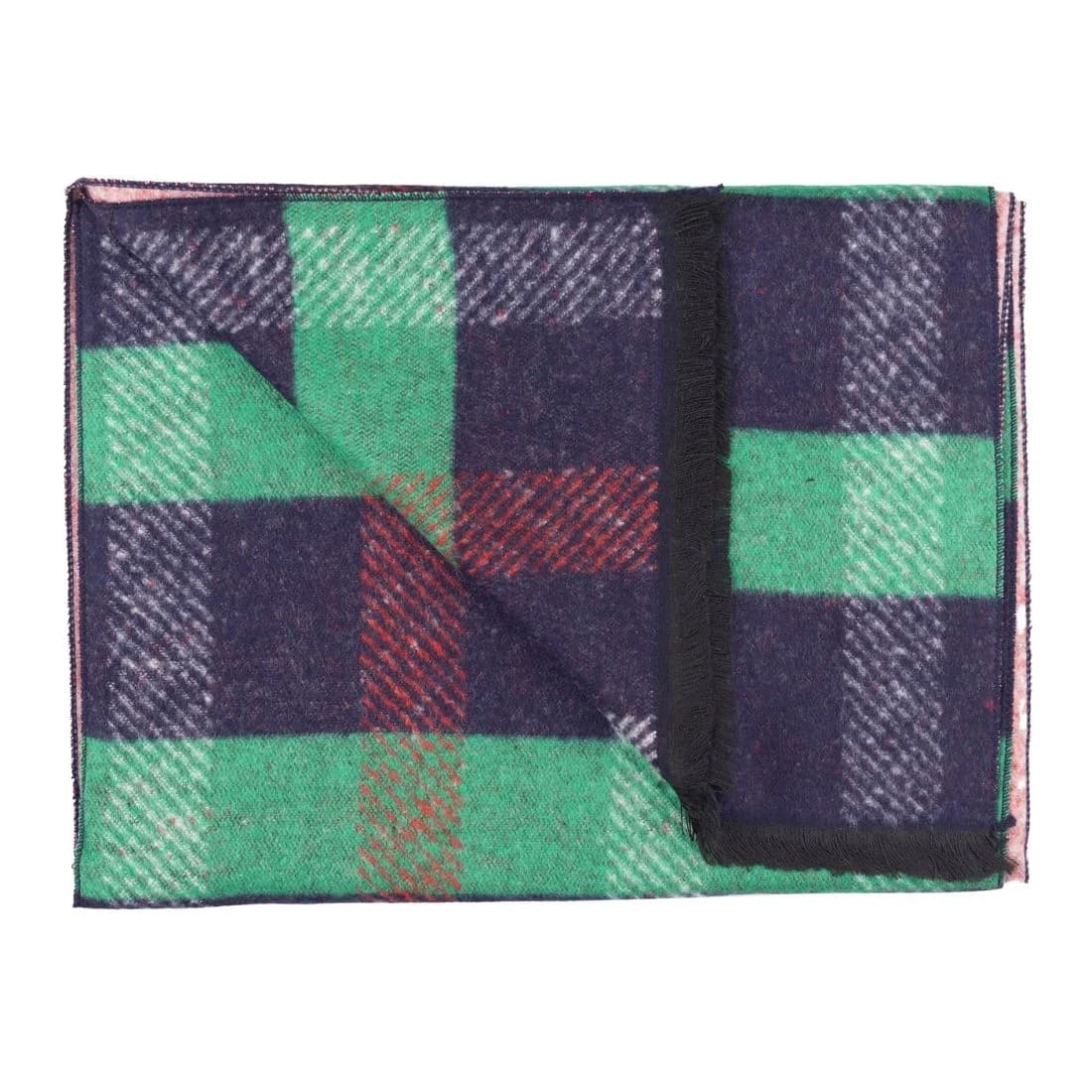 Green & Navy Stripe Bamboo Scarf – image 1