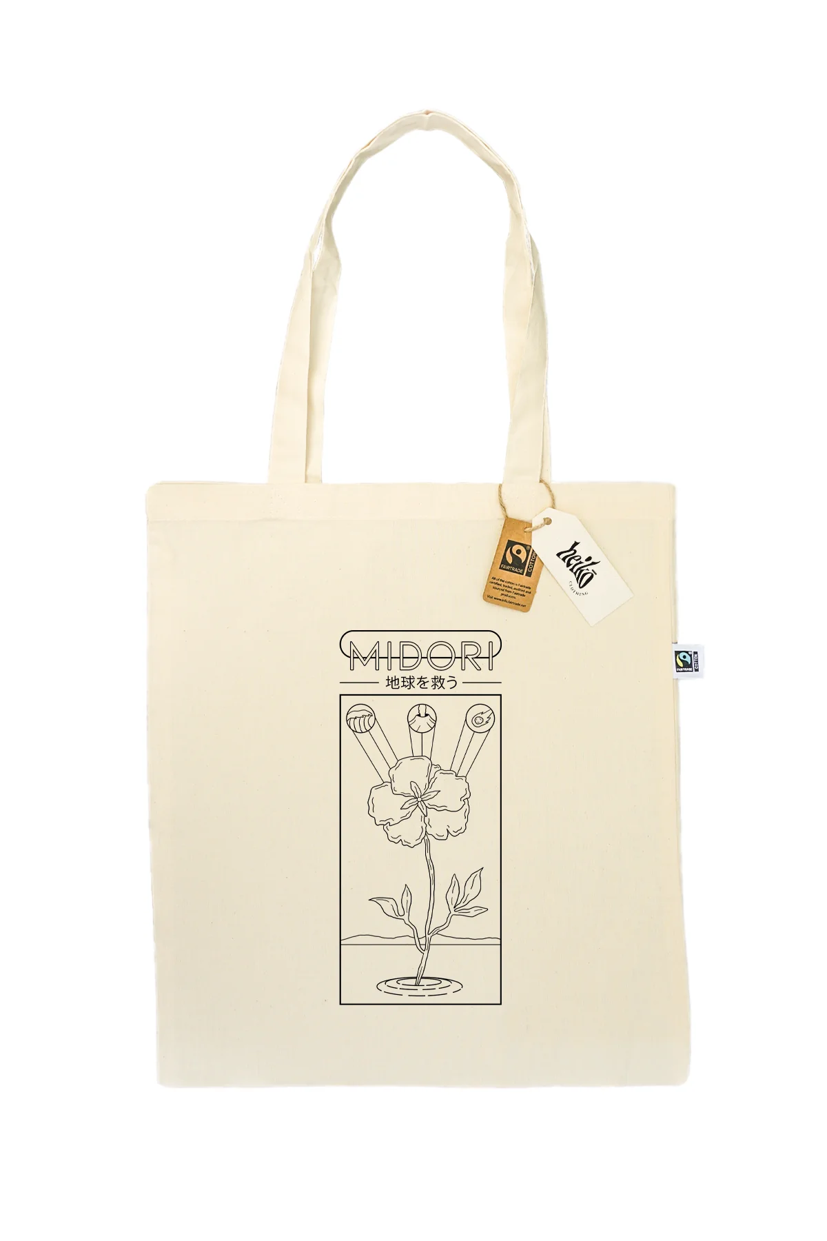 Midori Tote Bag - Vegan - 100% Organic Cotton