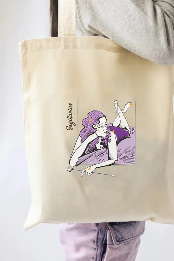 Sagittarius Tote Bag - Vegan - 100% Organic Cotton