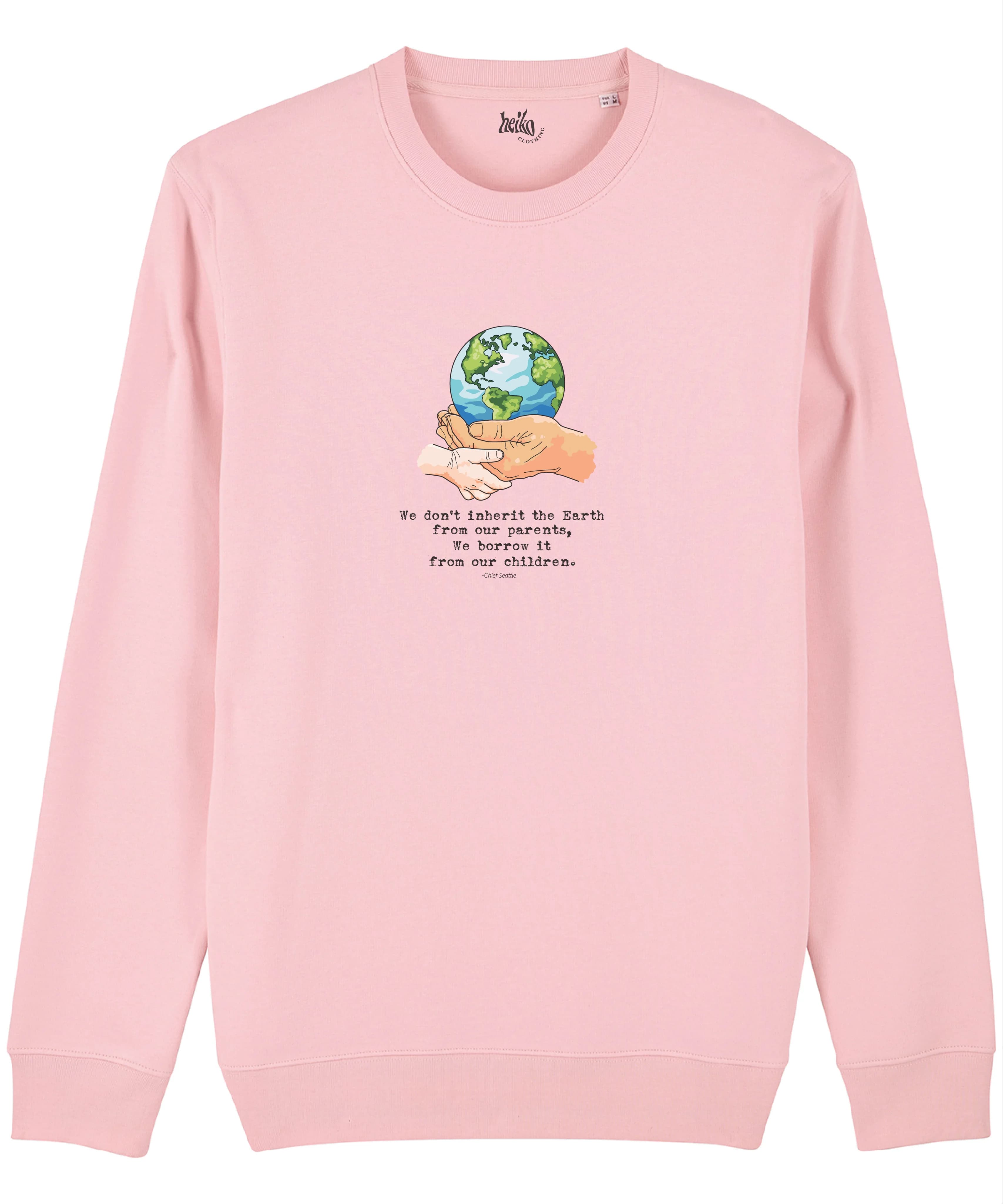 We don't inherit the Earth (With logo) - Unisex Sustainable Sweatshirt - New Design '24