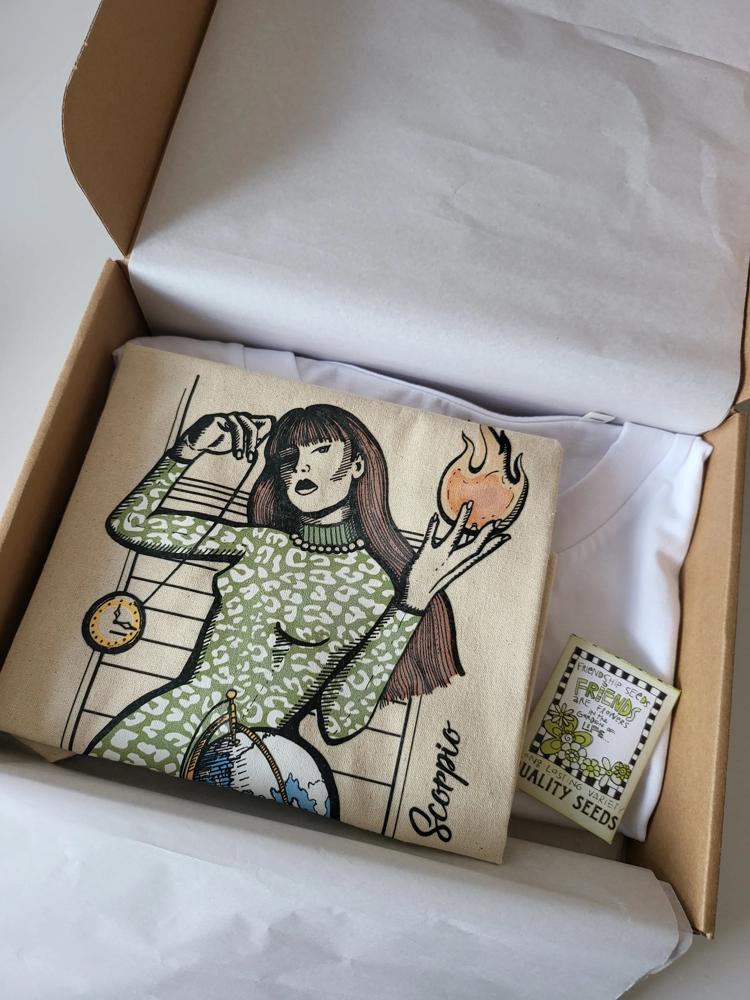 Zodiac Gift Box — Organic Cotton T-Shirt and Tote Bag Set – image 1