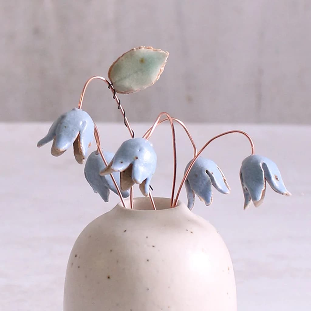 Bluebell Ceramic Flower Bouquet – image 1