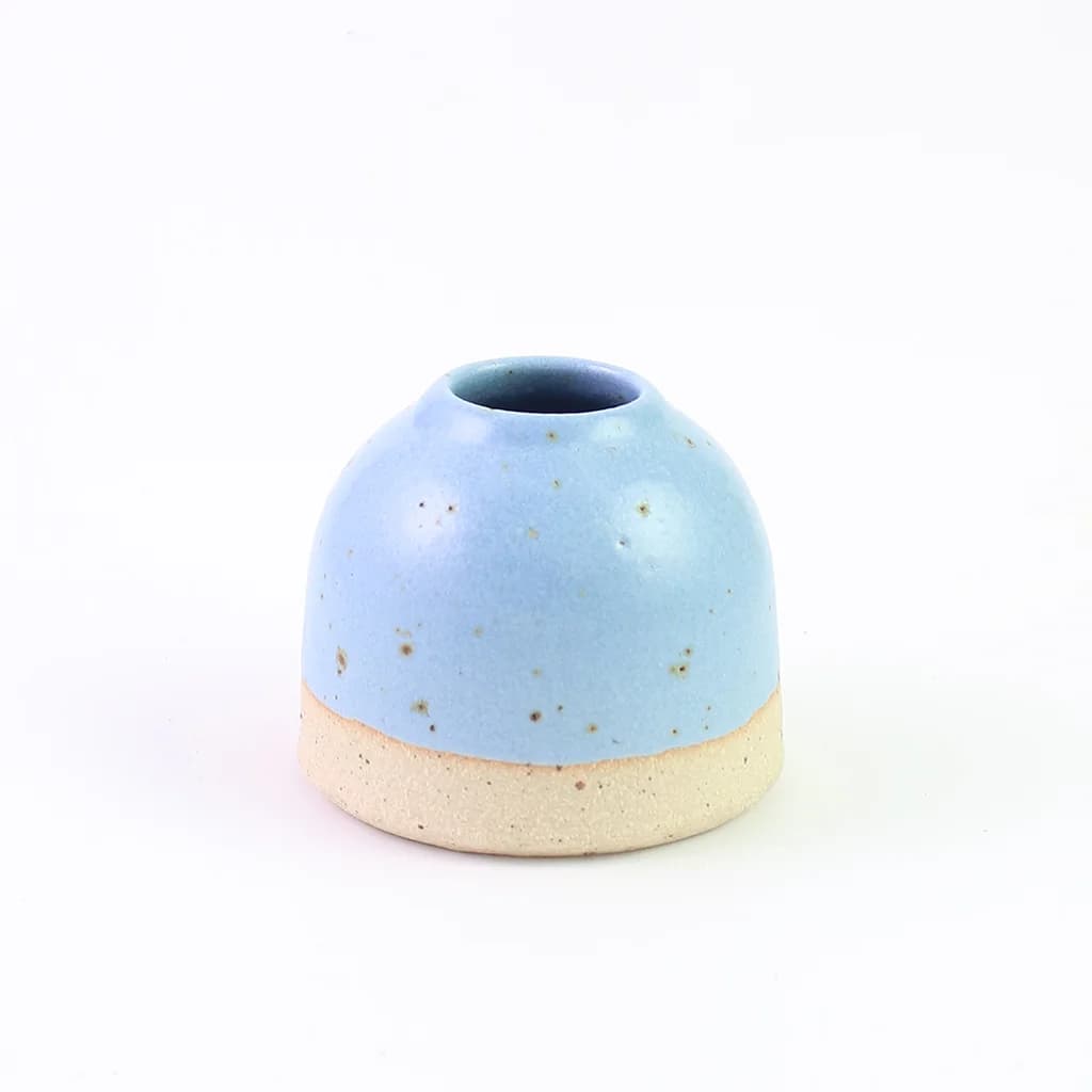 Cornflower Blue Mini Bud Vase Stoneware