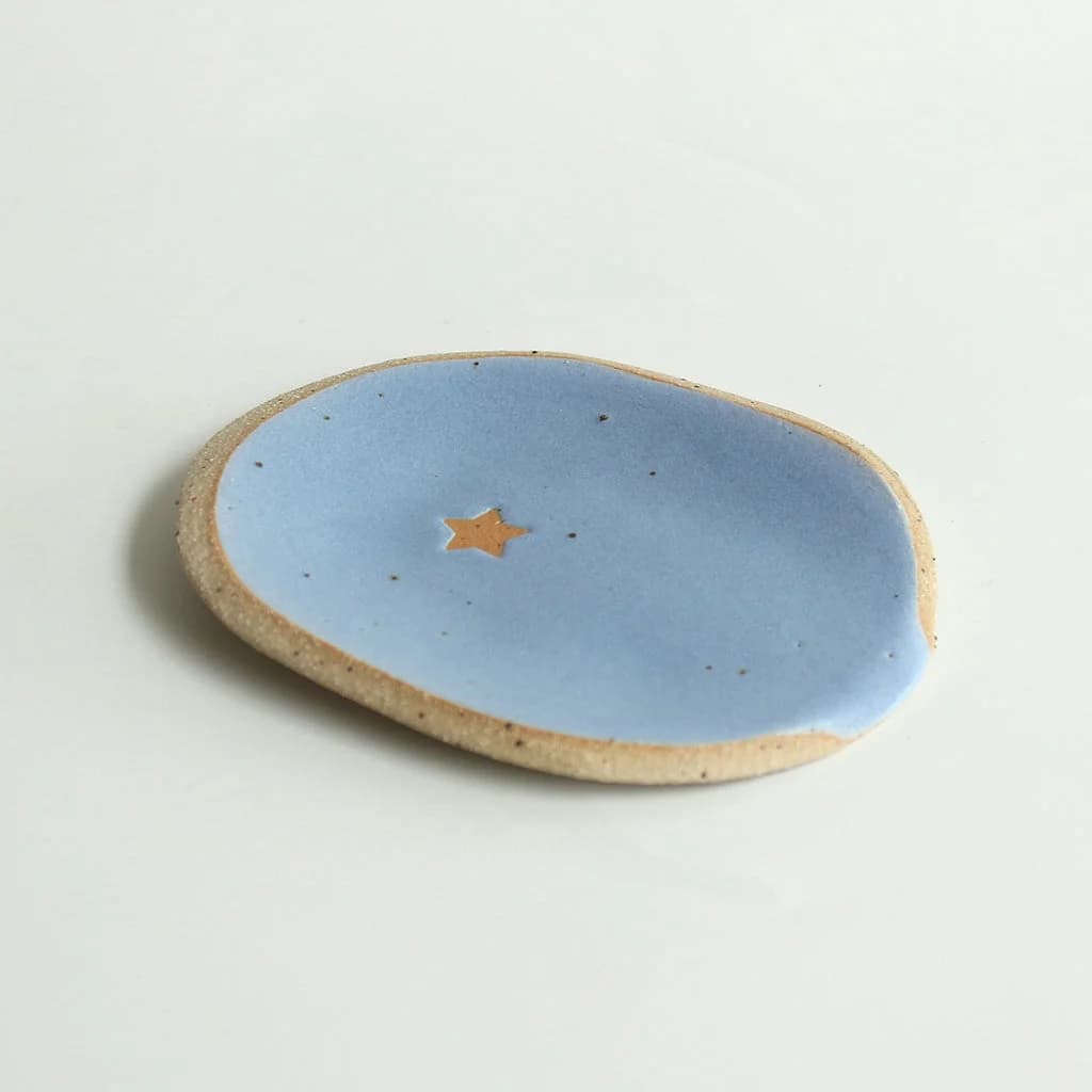 Cornflower Blue Star Spoon Rest – image 1