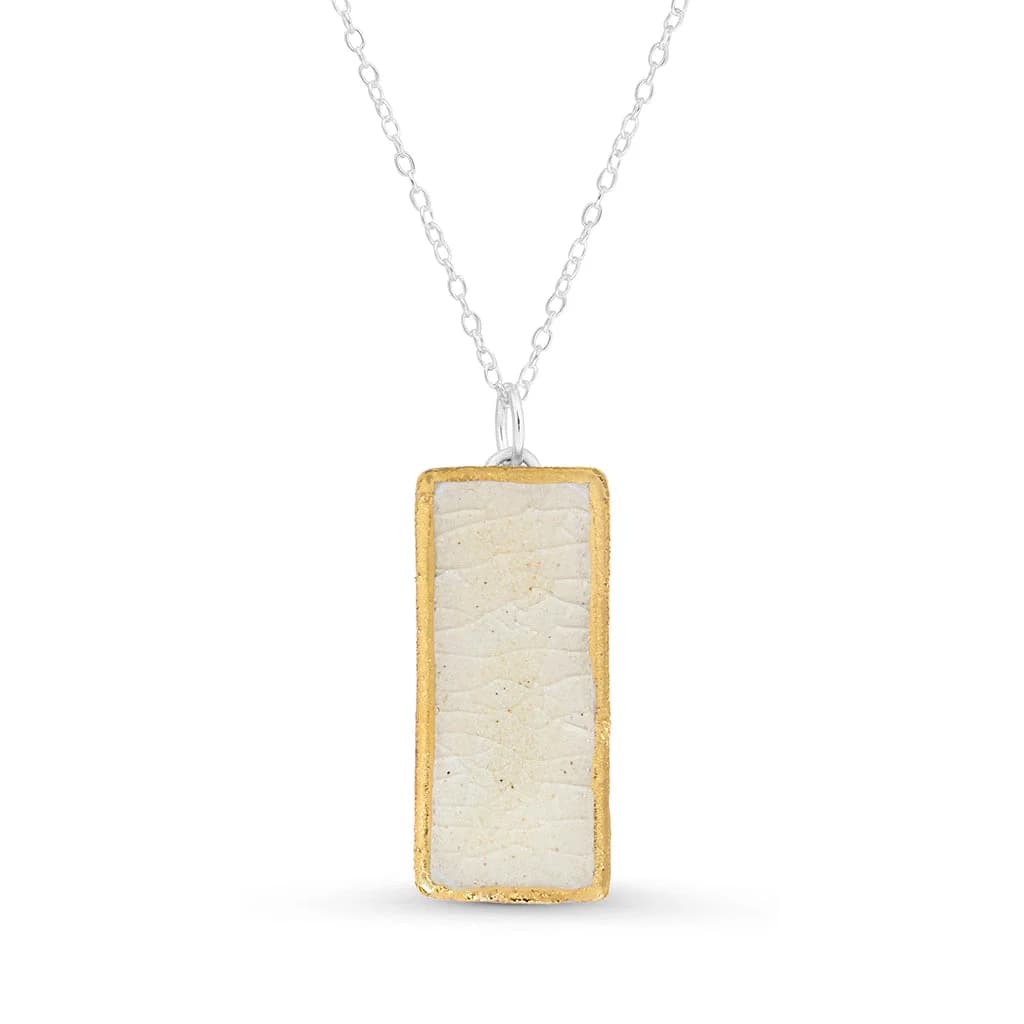 Crystal Pool Large Drop Sterling Silver Pendant – image 1