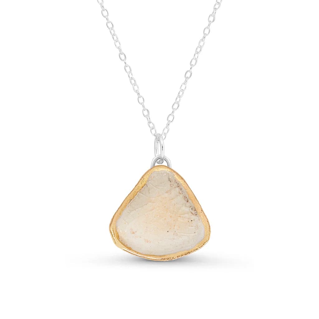 Crystal Pool Teardrop Sterling Silver Pendant