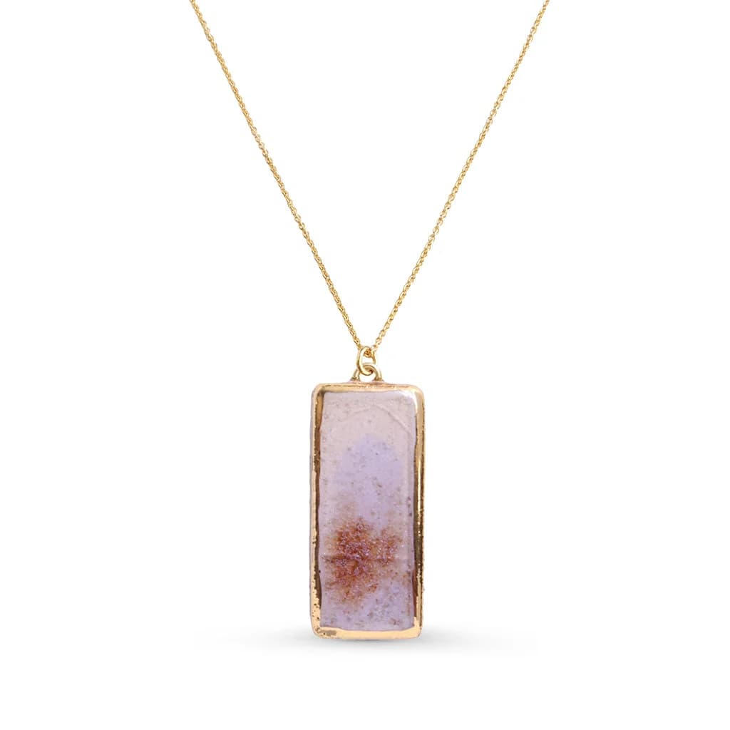 Dawn Drop Pendant - Ceramic, Glass & Gold