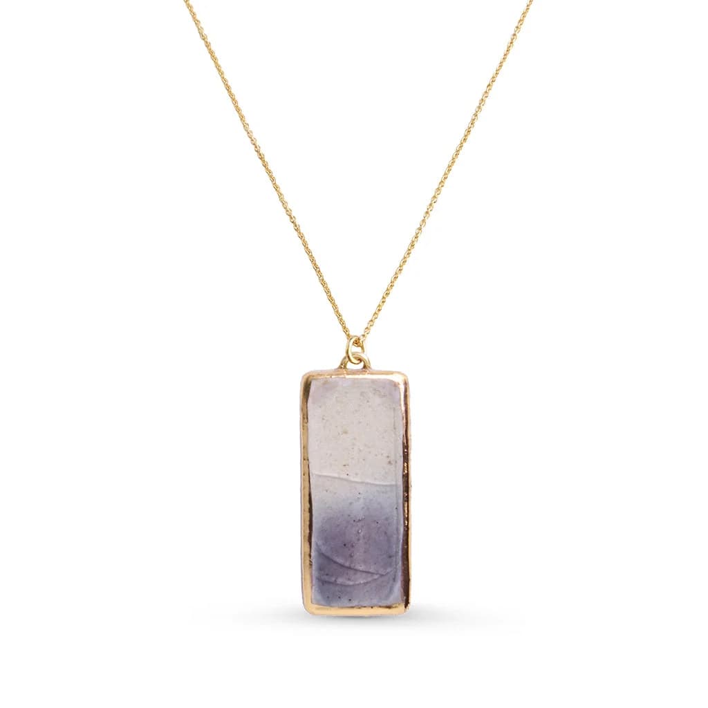 Dusk Drop Pendant - Ceramic, Glass & Gold