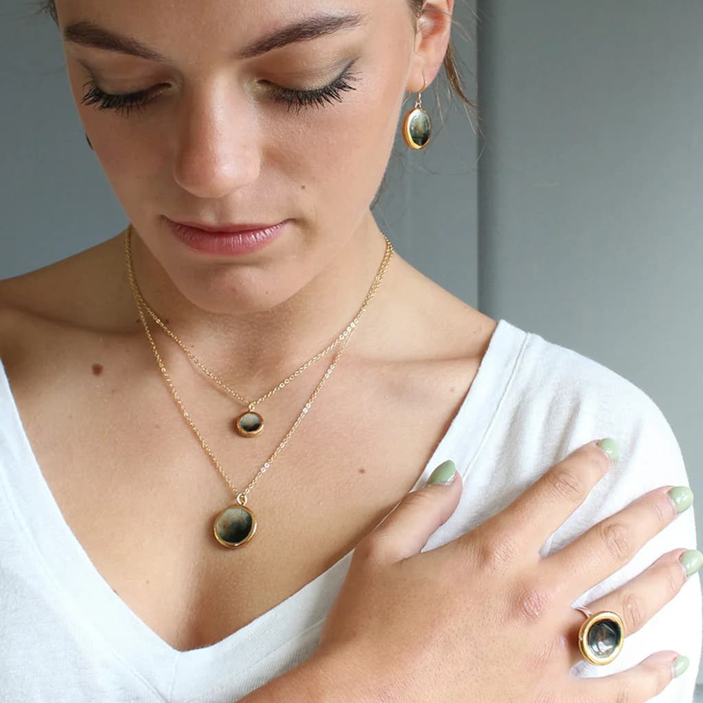 Eclipse Adjustable Ring - Black