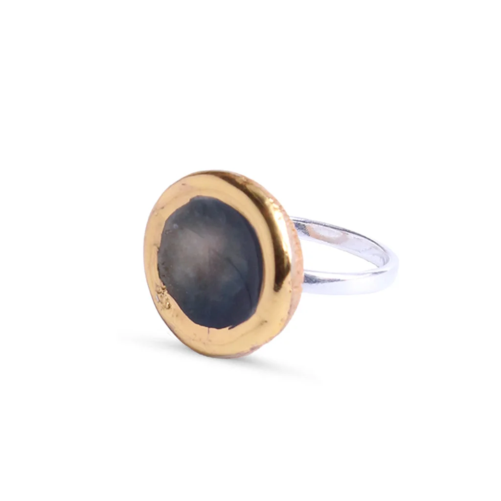 Eclipse Adjustable Ring - Black