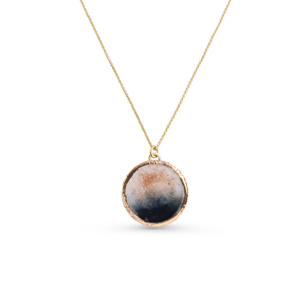 Eclipse Large Ceramic and Gold Pendant – image 1