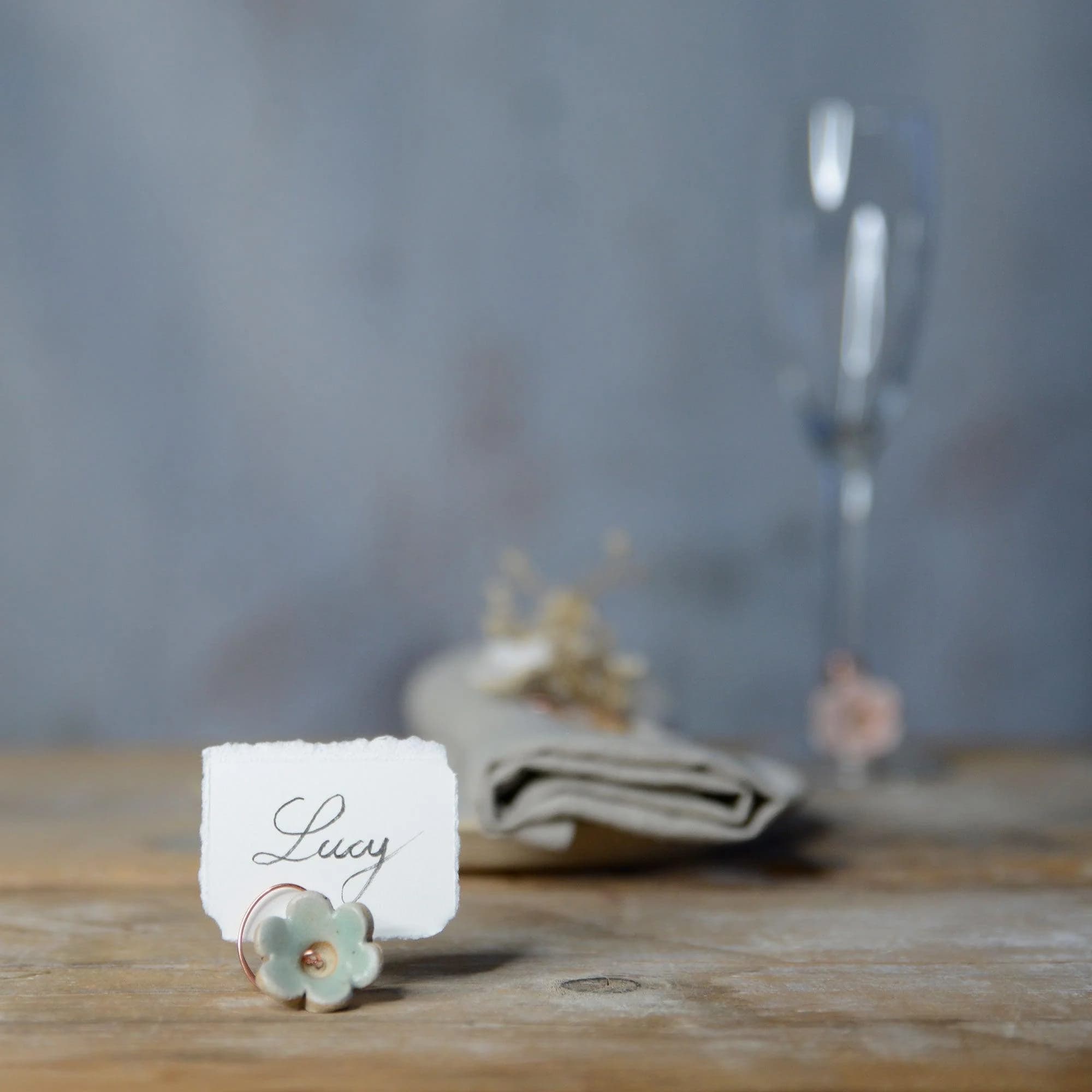 Flower Name Card Holder Wedding Favour
