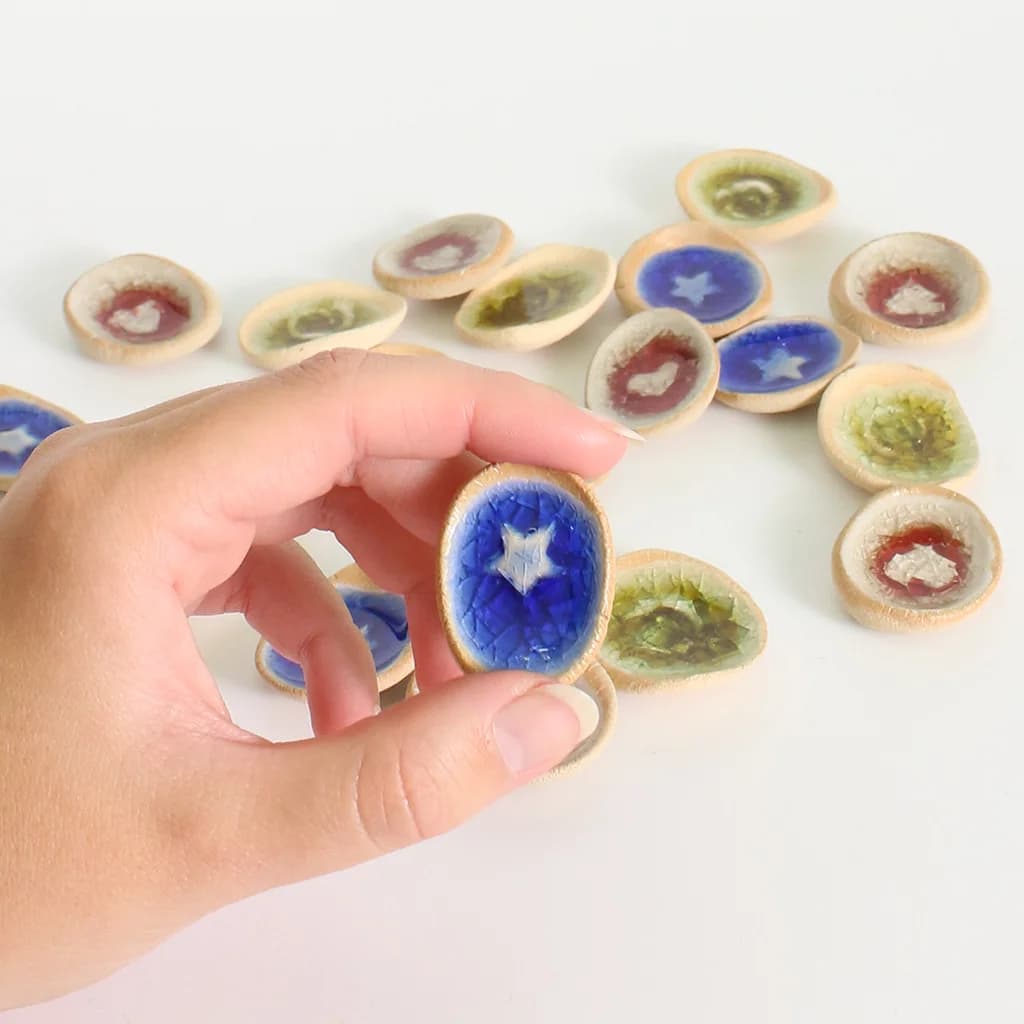 Handmade Ceramic Pocket Token Worry Stone