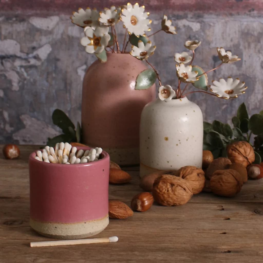 Limited Edition Fuchsia Match Striker Pot