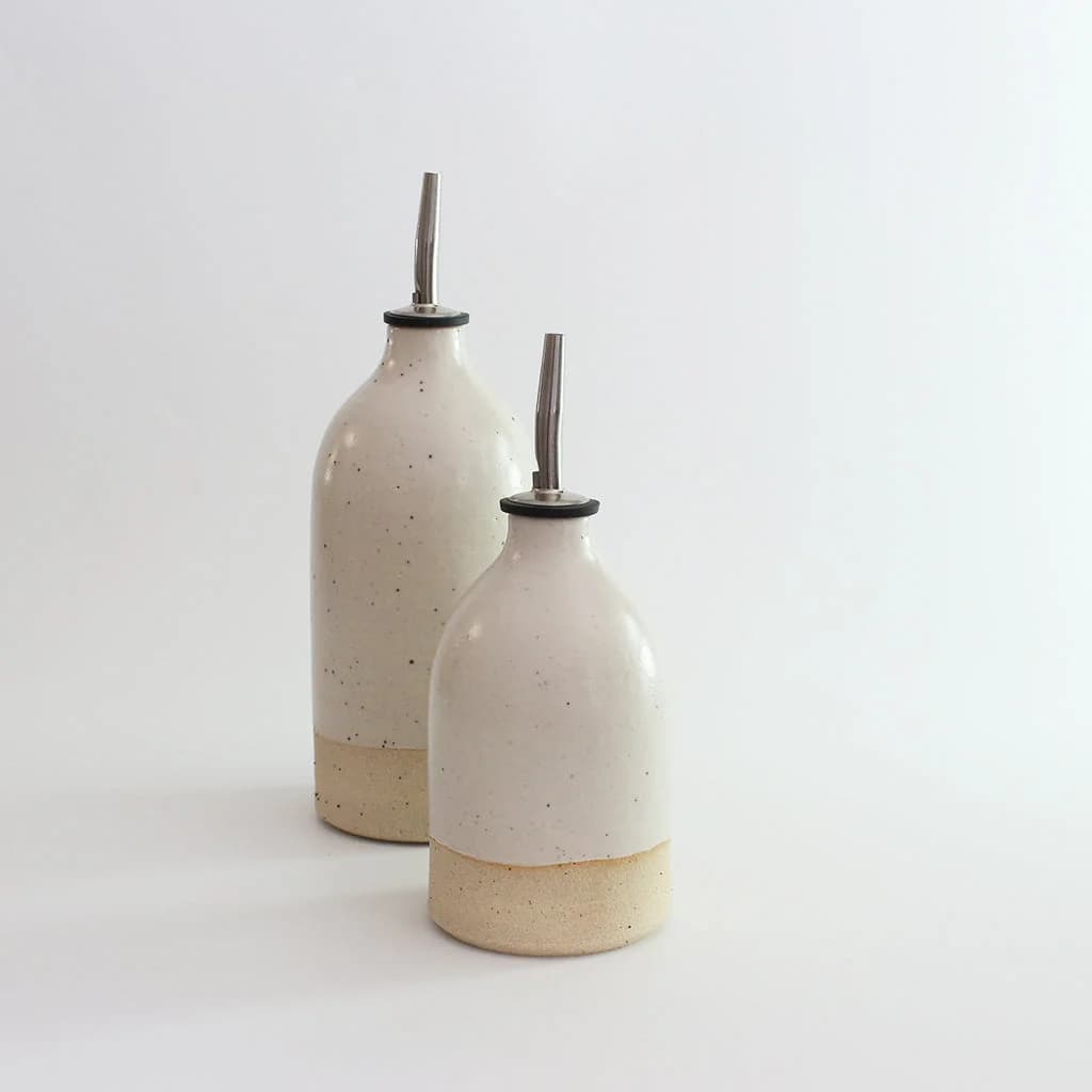 Off-White Oil Pourer Stoneware