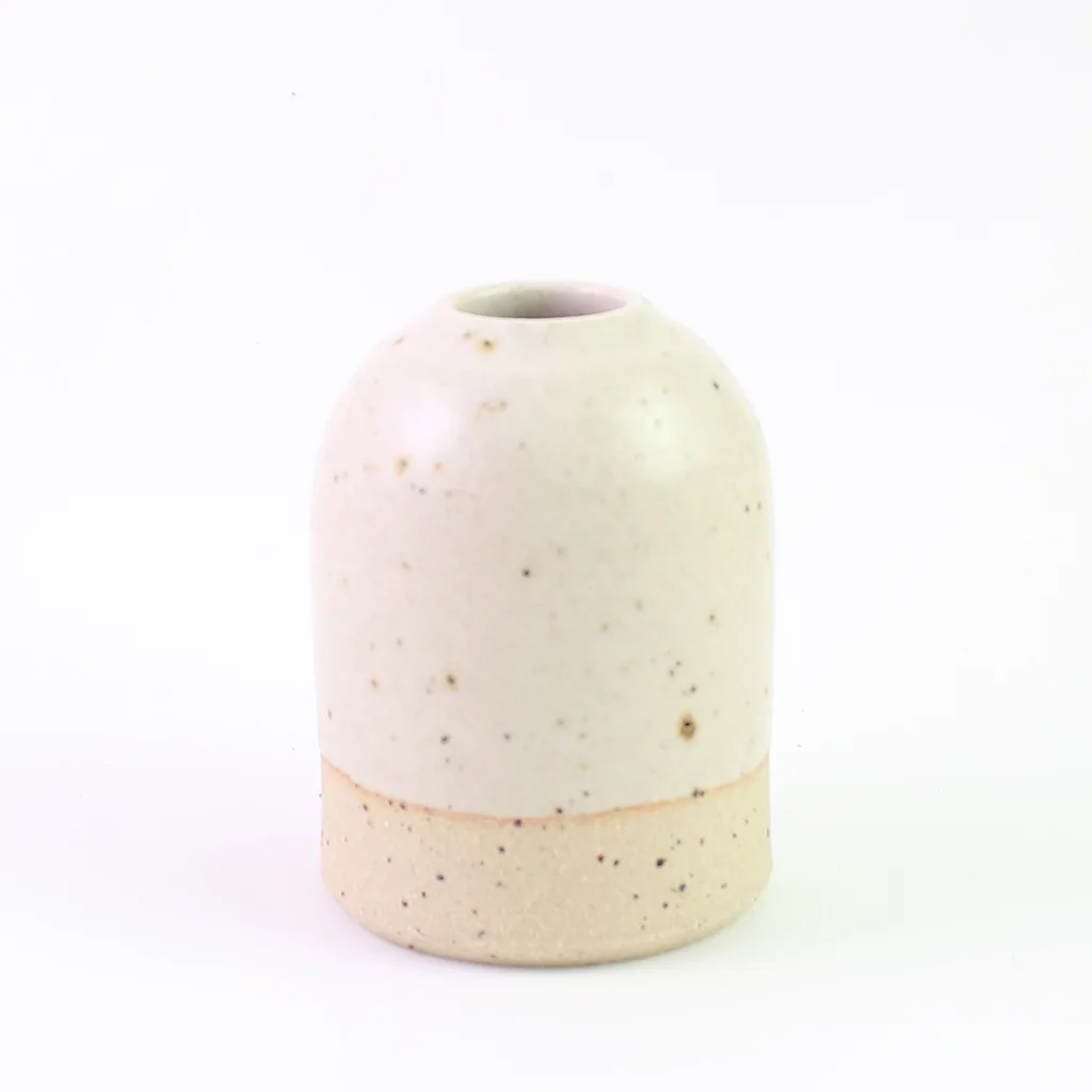Off-White Small Bud Vase Stoneware