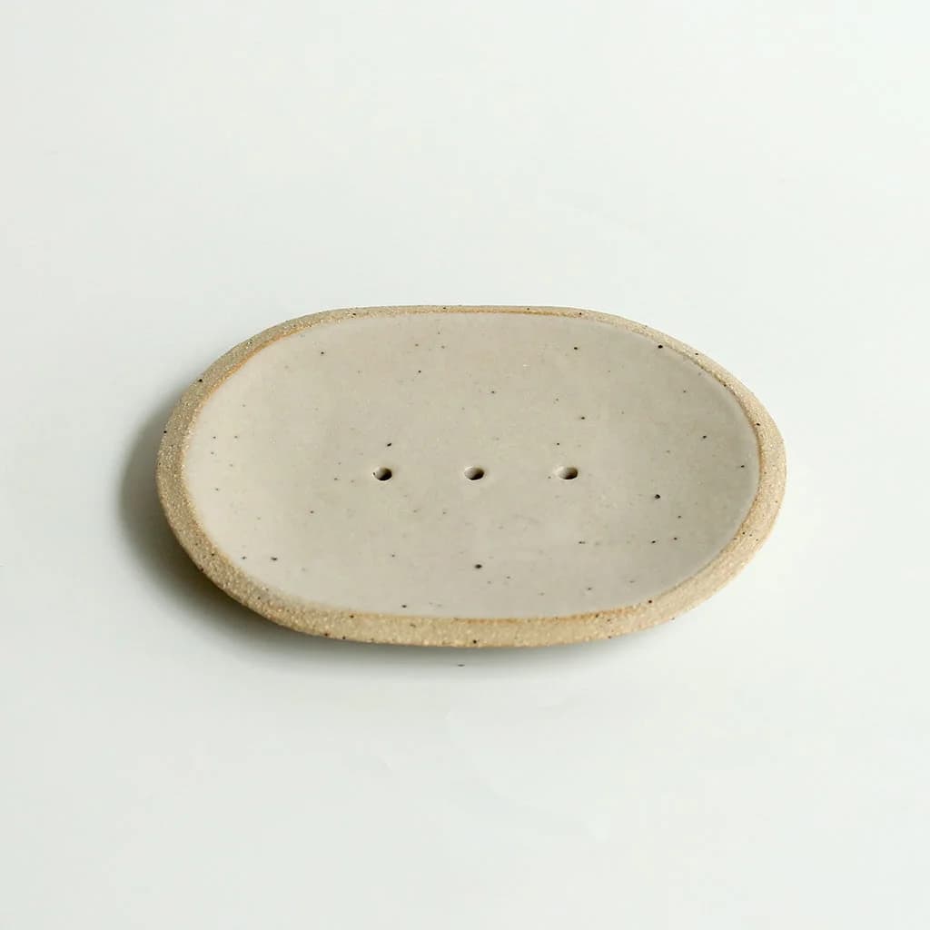 Off-White Soap Dish Stoneware