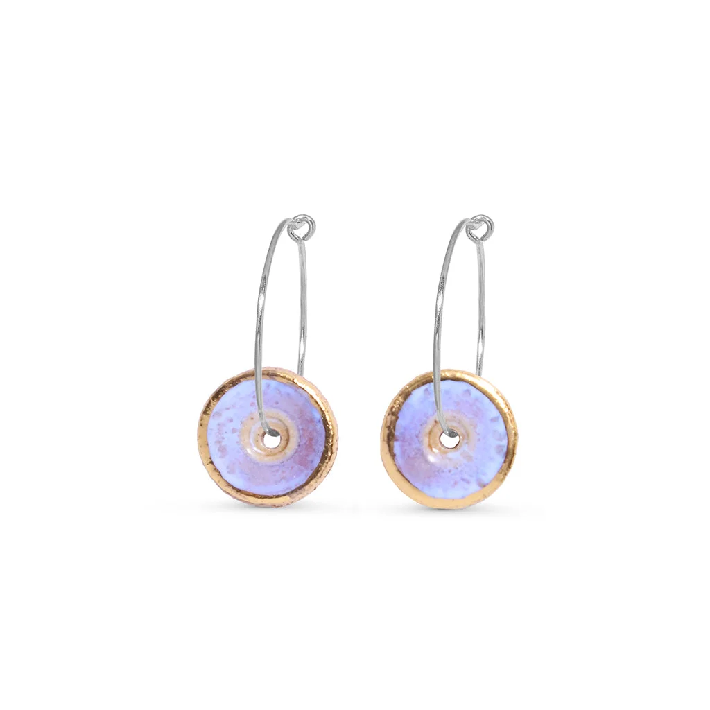 Opal Frost Hoops – Sterling Silver