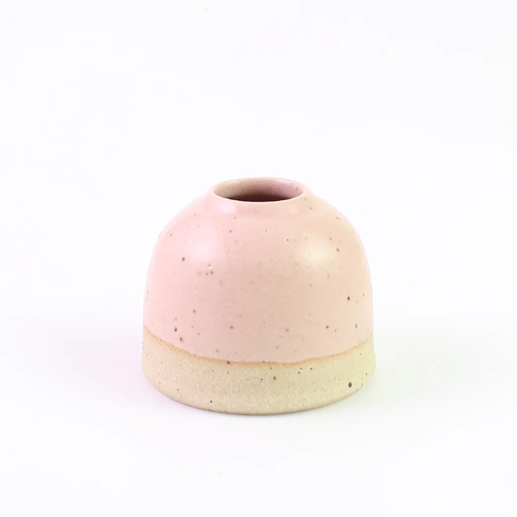 Pale Pink Mini Bud Vase Stoneware