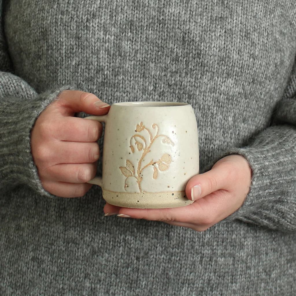 Sweet Pea Stoneware Mug – image 1