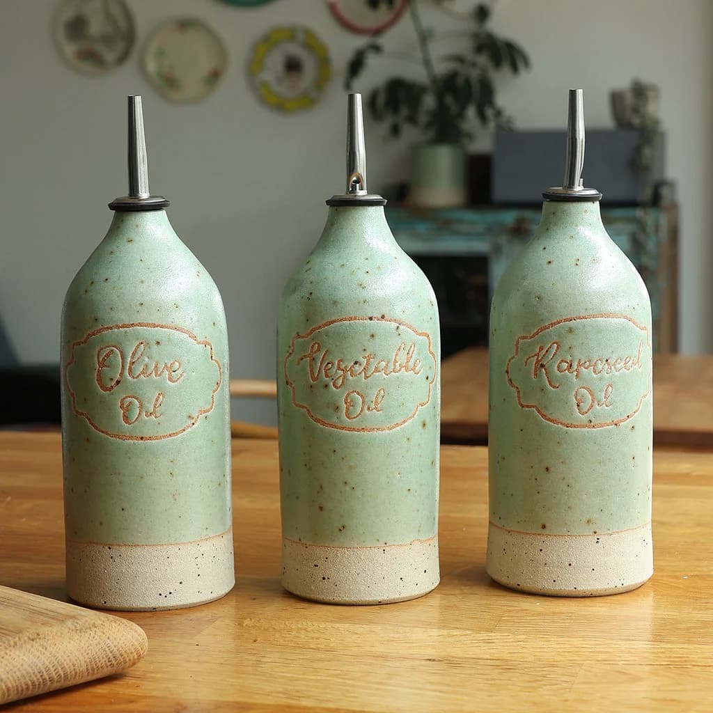 Handmade Ceramic Oil Pourer – image 1